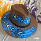 Mexican Hand Painted  Sun Hat - Daisy Mexican Hand Painted  Sun Hat - Daisy