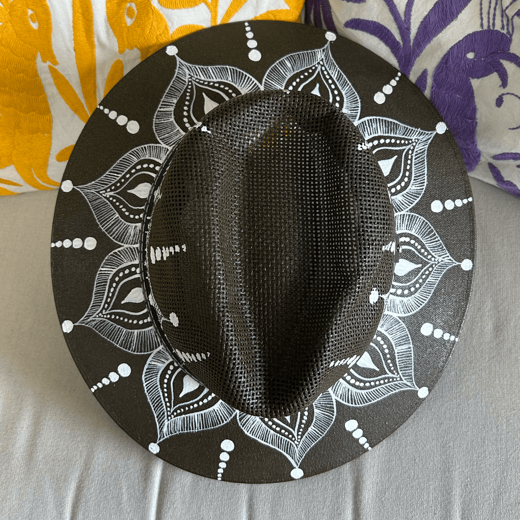 Mexican Hand Painted  Sun Hat - Gypsy Mexican Hand Painted  Sun Hat - Gypsy