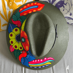 Mexican Hand Painted  Sun Hat Mexican Hand Painted  Sun Hat