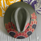 Mexican Hand Painted  Sun Hat Mexican Hand Painted  Sun Hat