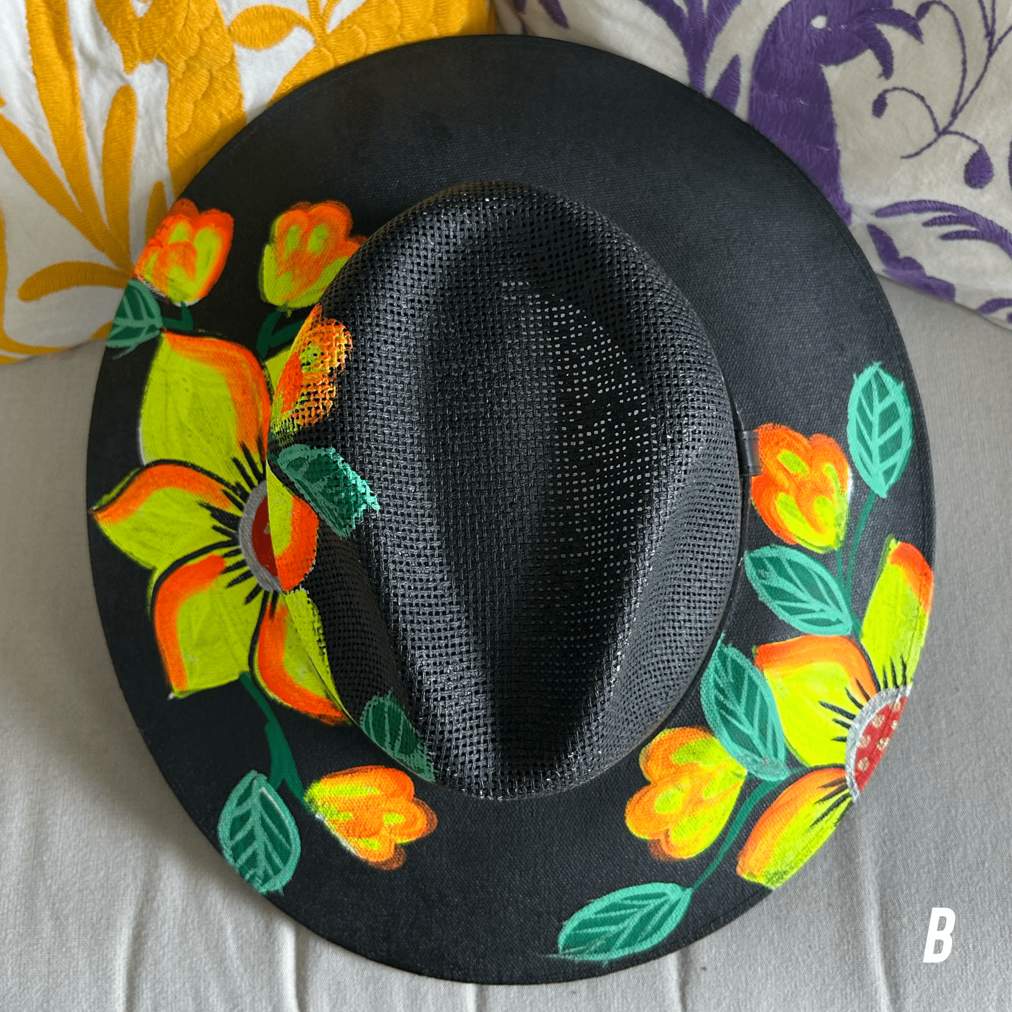 Mexican Hand Painted  Sun Hat Mexican Hand Painted  Sun Hat