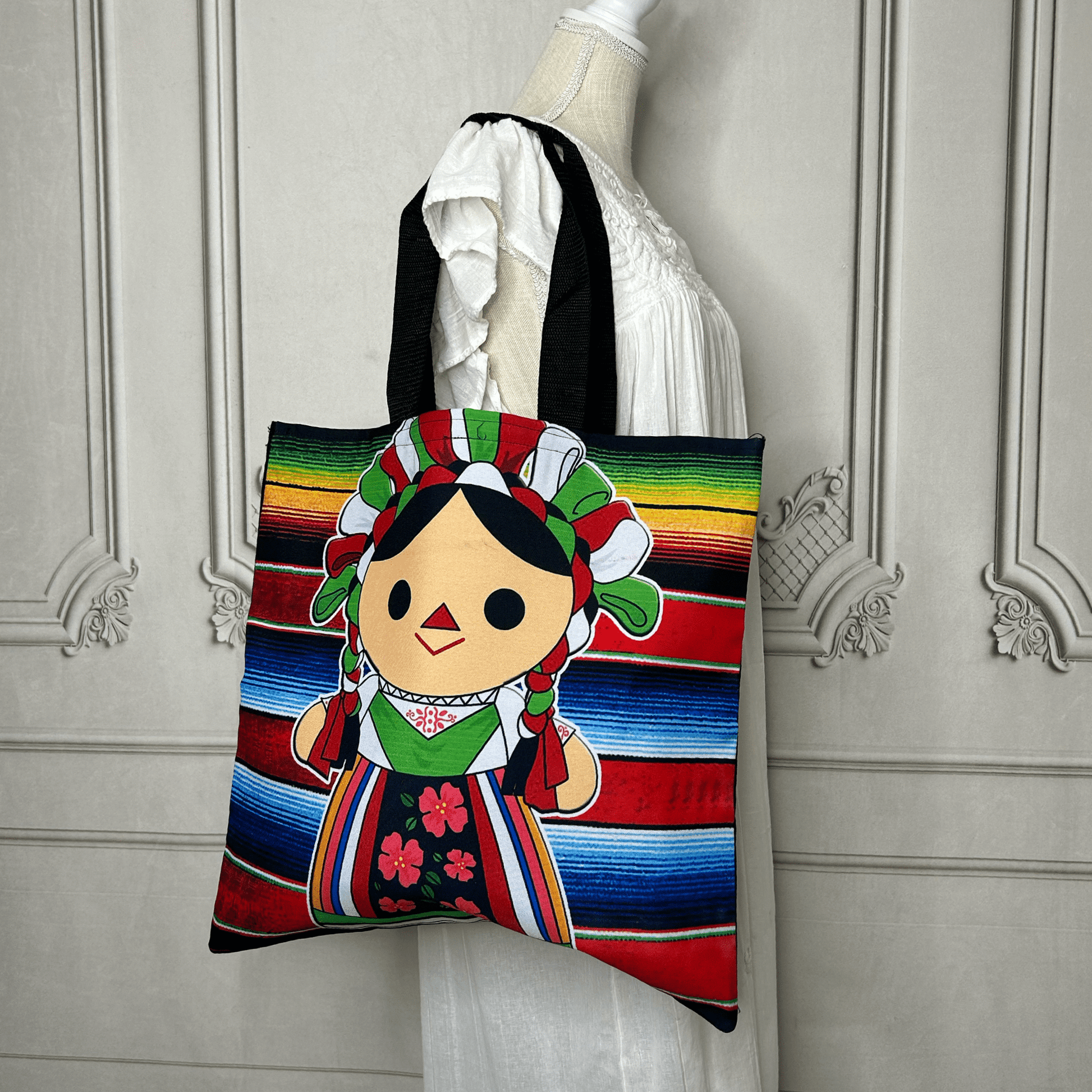 Mexican Lele Doll Tote - Sarape Large