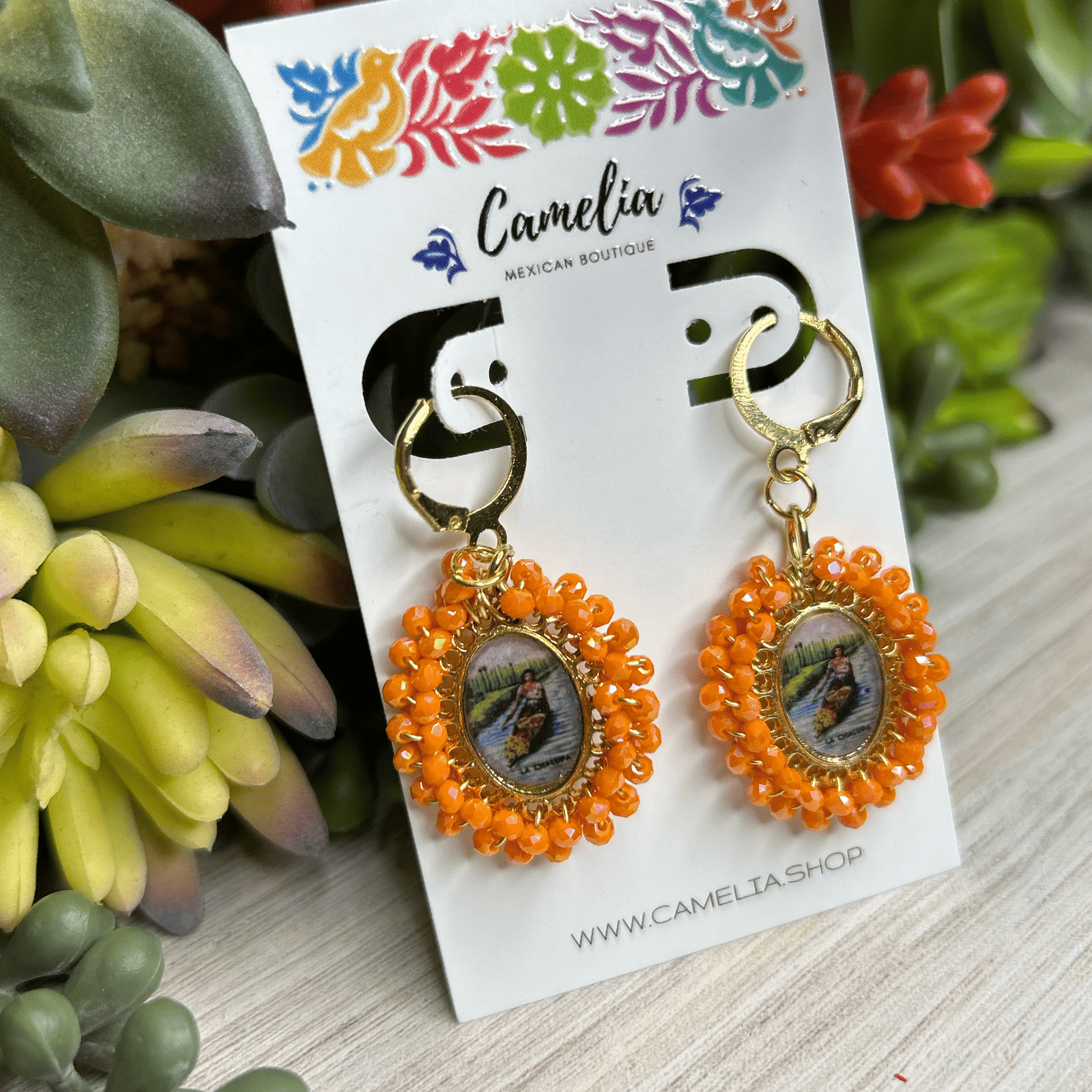 Mexican Loteria Earrings - La Chalupa