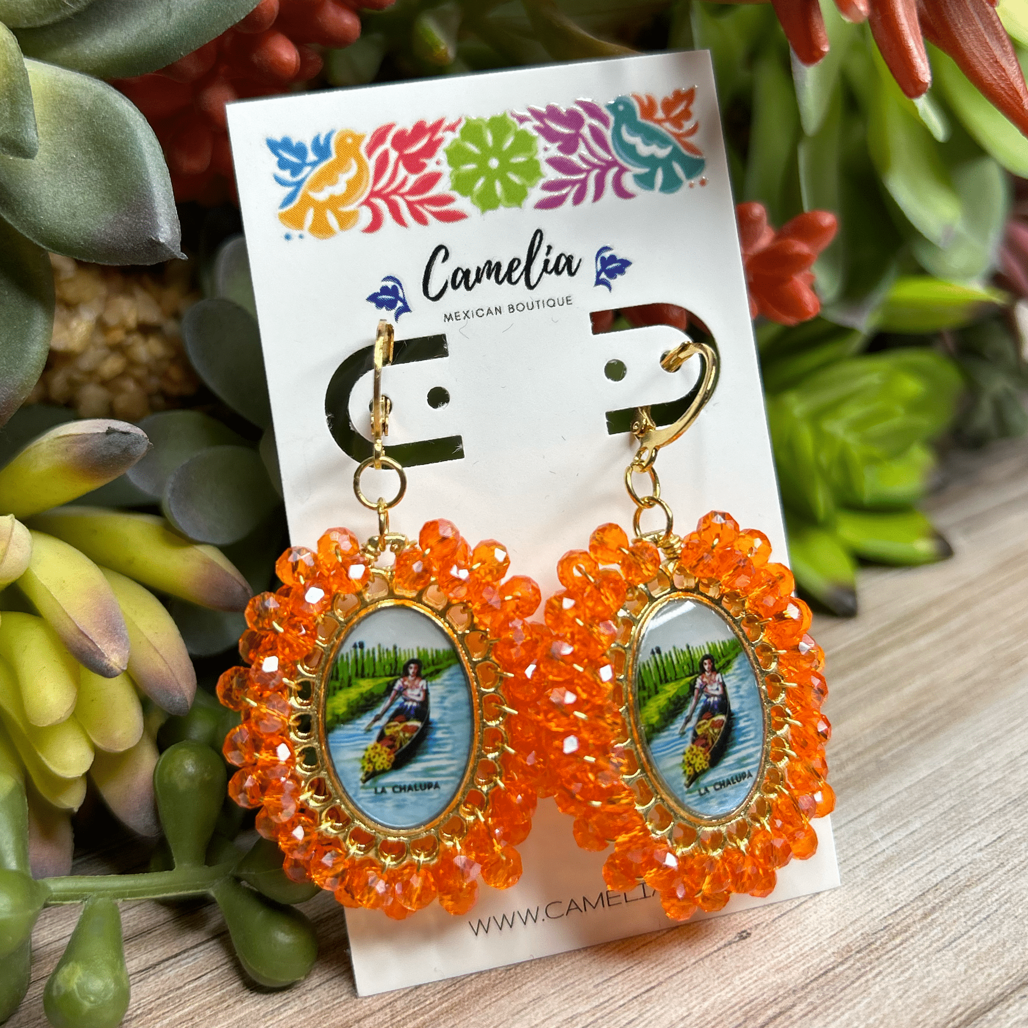 Mexican Loteria Earrings - La Chalupa LG