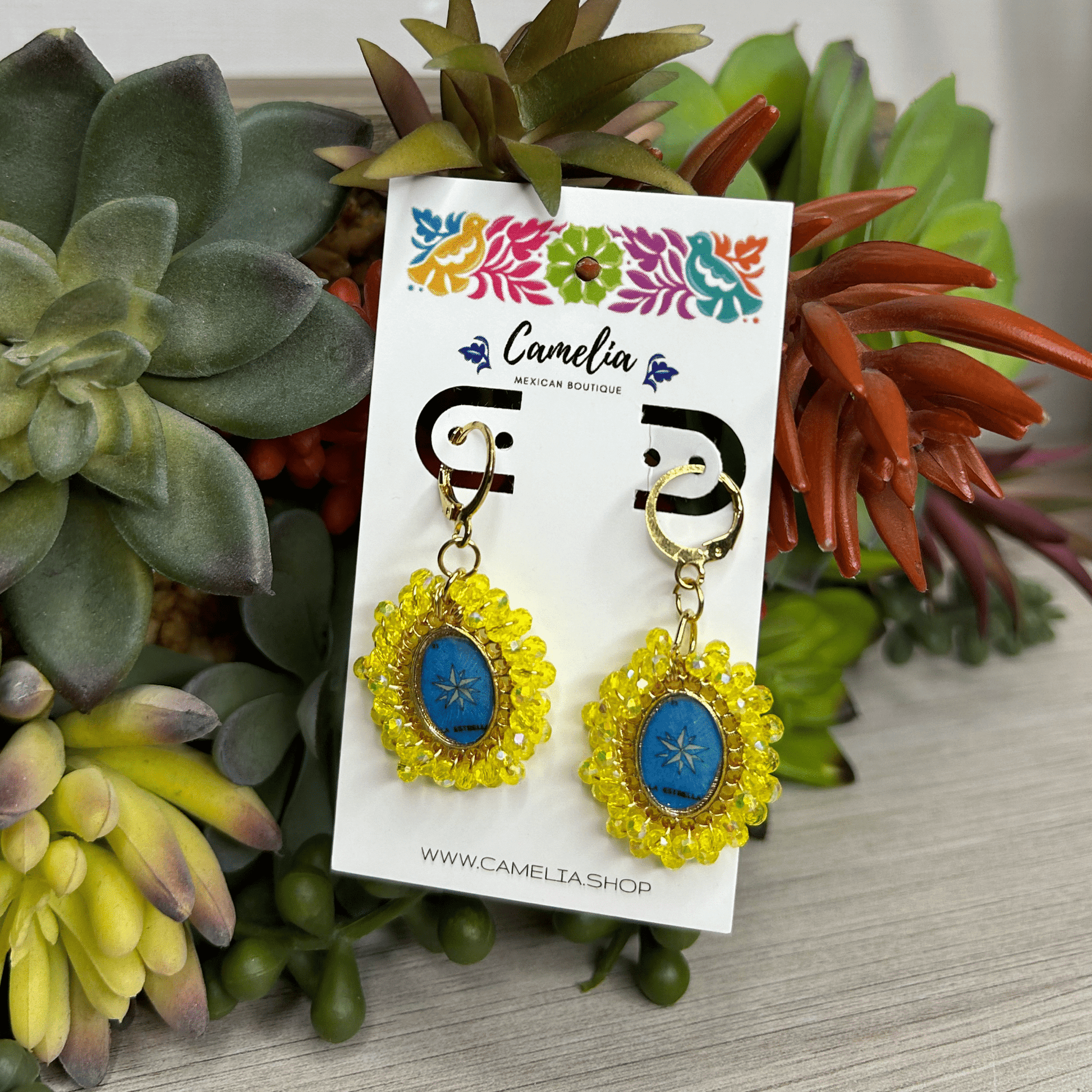 Mexican Loteria Earrings - La Estrella