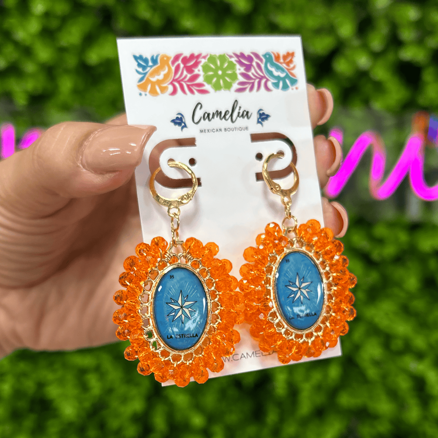 Mexican Loteria Earrings - La Estrella LG Mexican Loteria Earrings - La Estrella LG