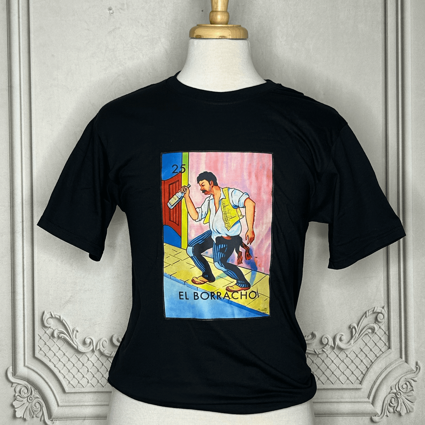 Mexican Loteria Men's T-Shirt - El Borracho