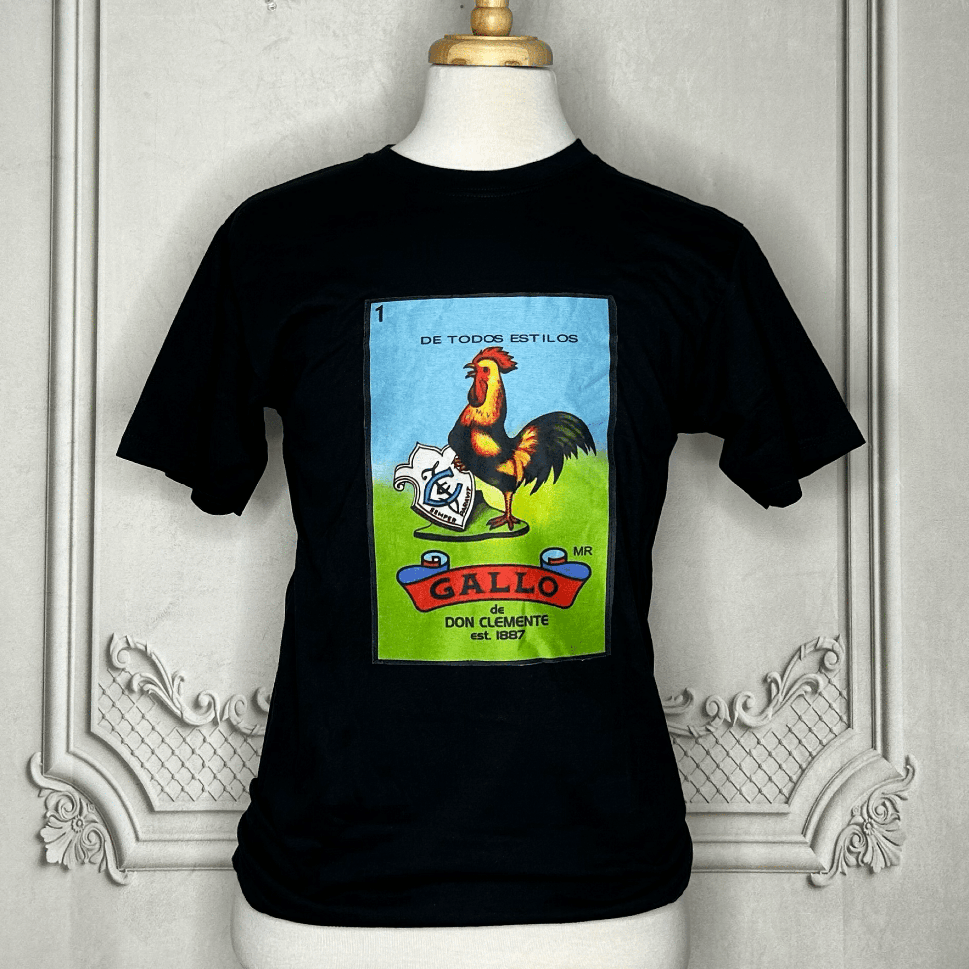 Mexican Loteria Men's T-Shirt - El Gallo