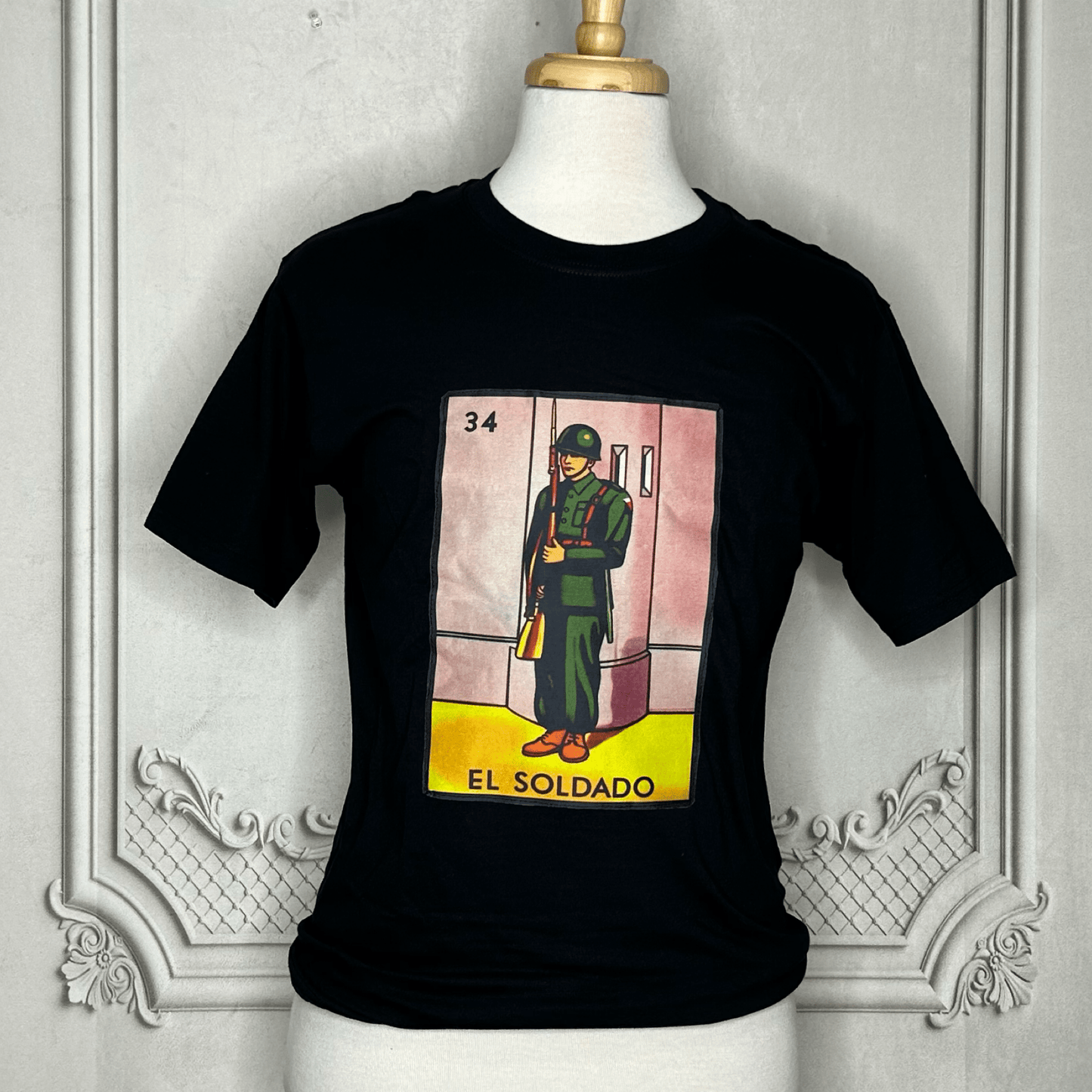 Mexican Loteria Men's T-Shirt - El Soldado