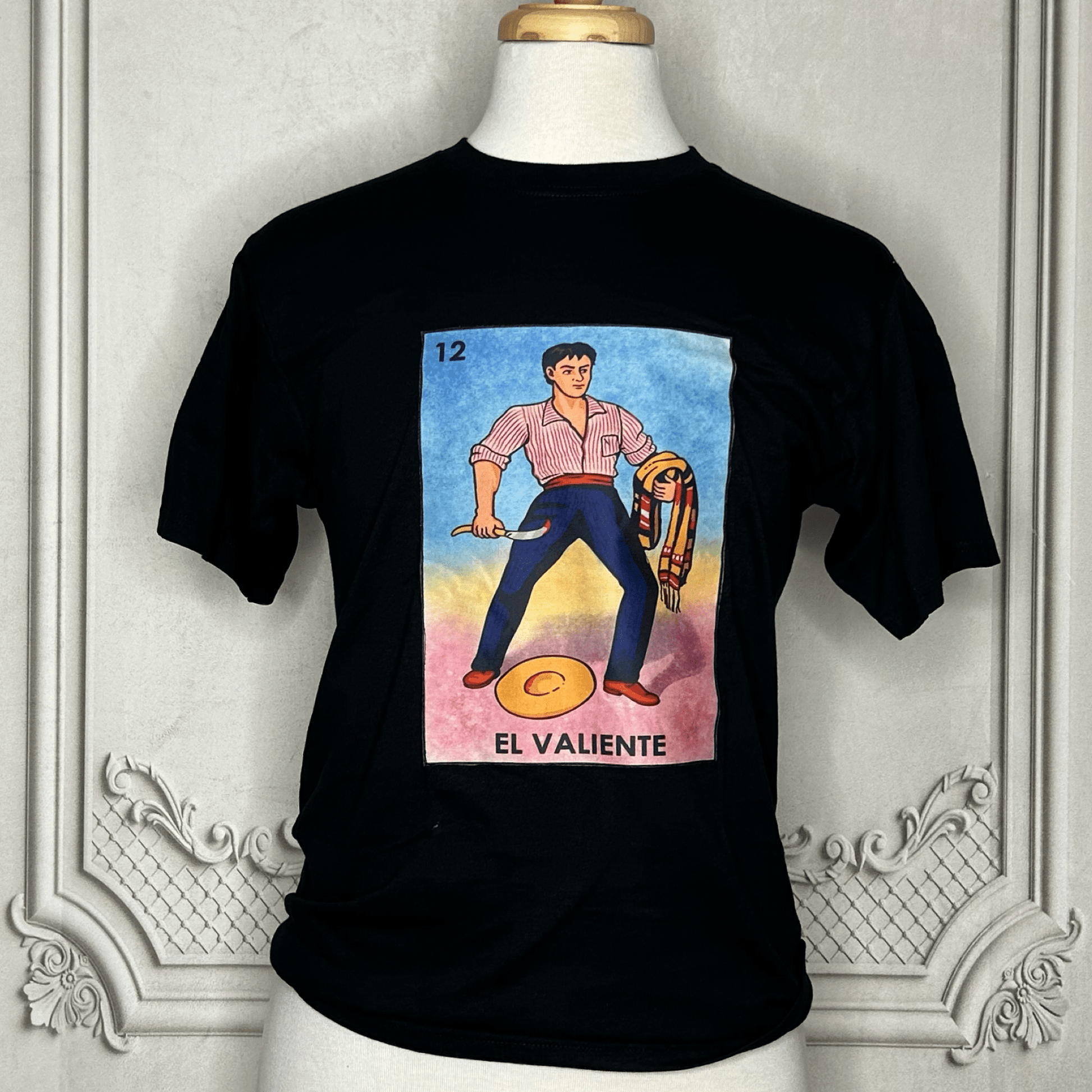 Mexican Loteria Men's T-Shirt - El Valiente