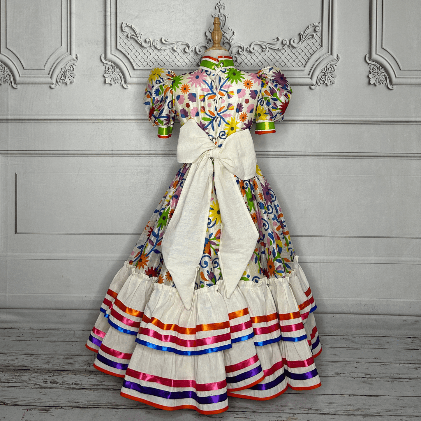 Mexican Otomi Charro Dress for Girls