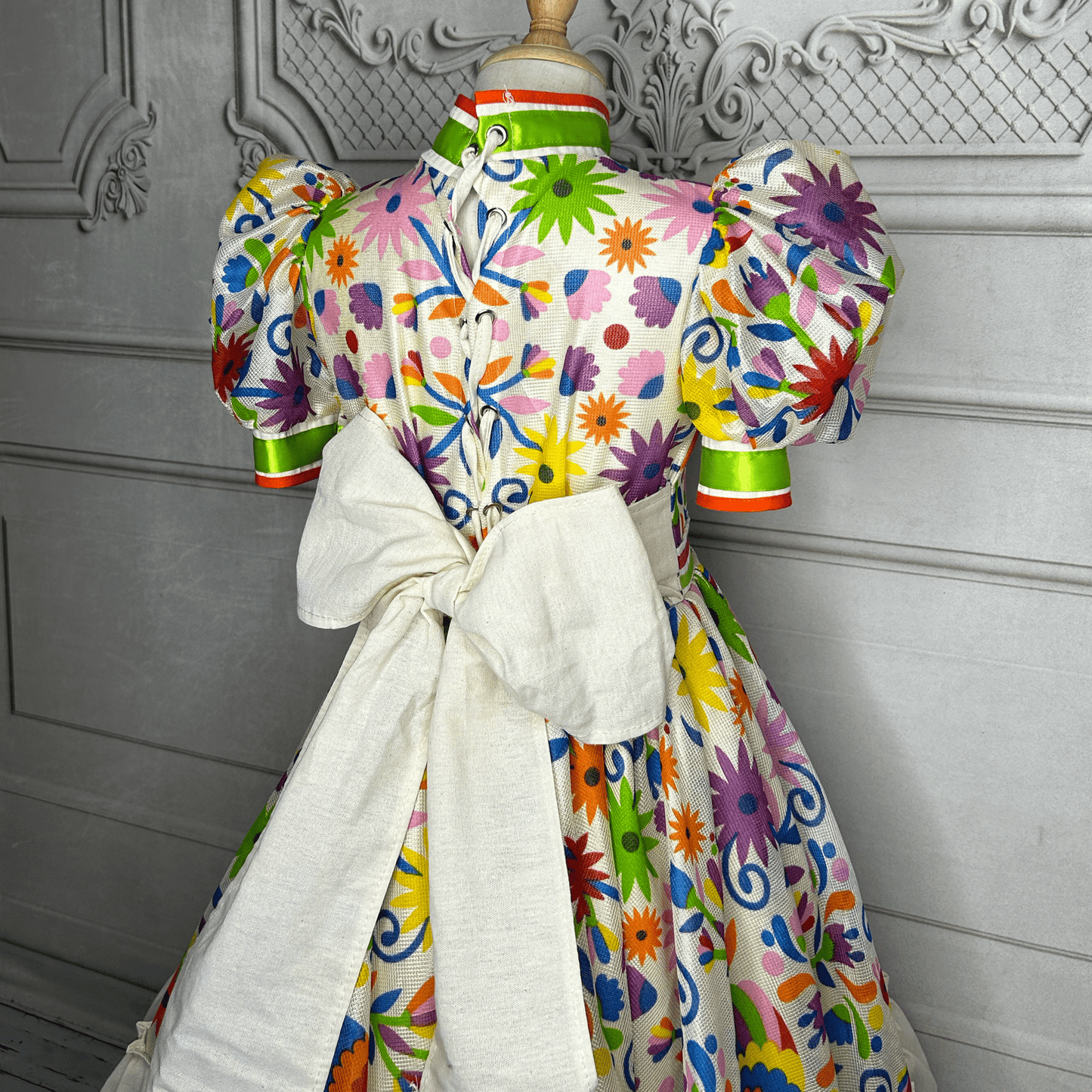 Mexican Otomi Charro Dress for Girls