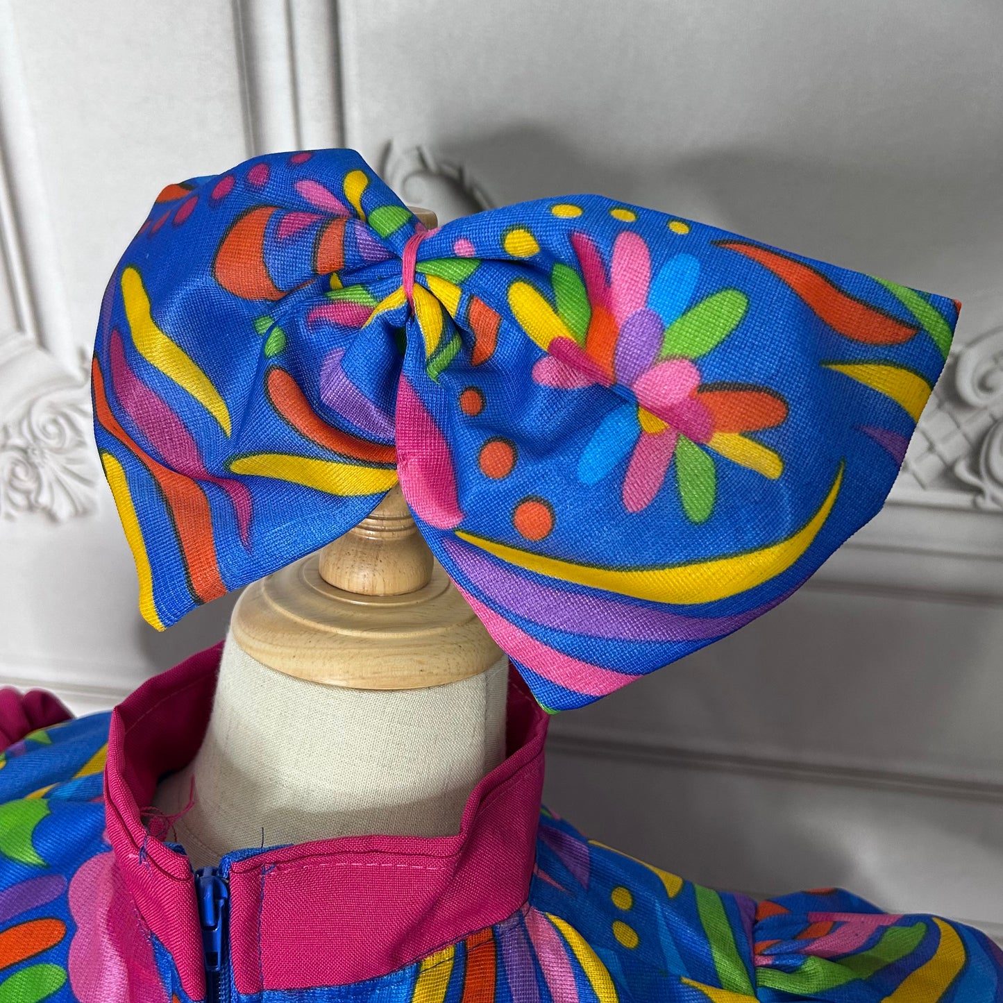 Mexican Otomi Charro Dress for Girls - Pleated Top Mexican Otomi Charro Dress for Girls - Pleated Top