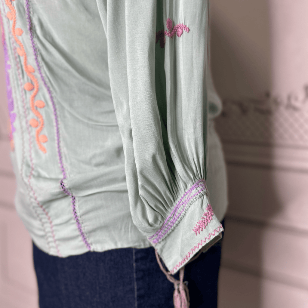 Mexican Plus Size 3/4 Sleeve Tunic - Rococo Multi Mexican Plus Size 3/4 Sleeve Tunic - Rococo Multi