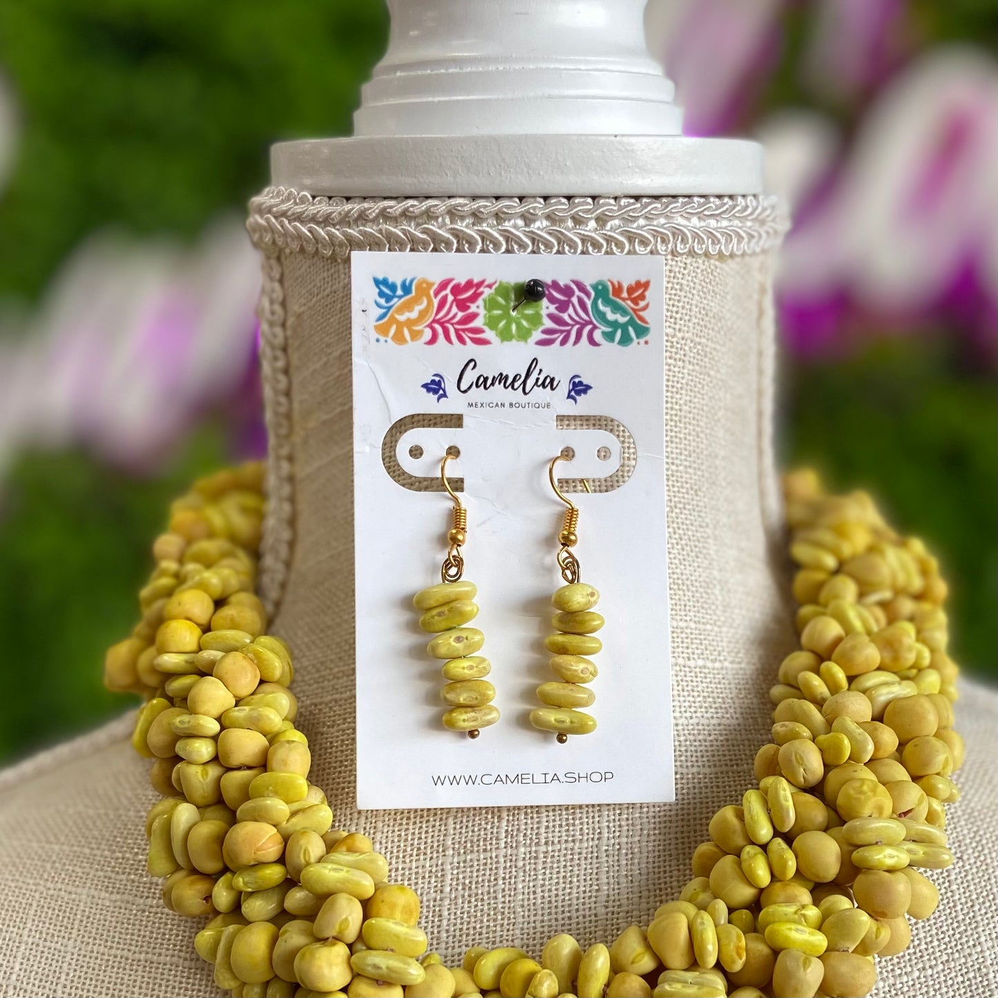 Mexican Seed Braided Necklace Heart set Mexican Seed Braided Necklace Heart set