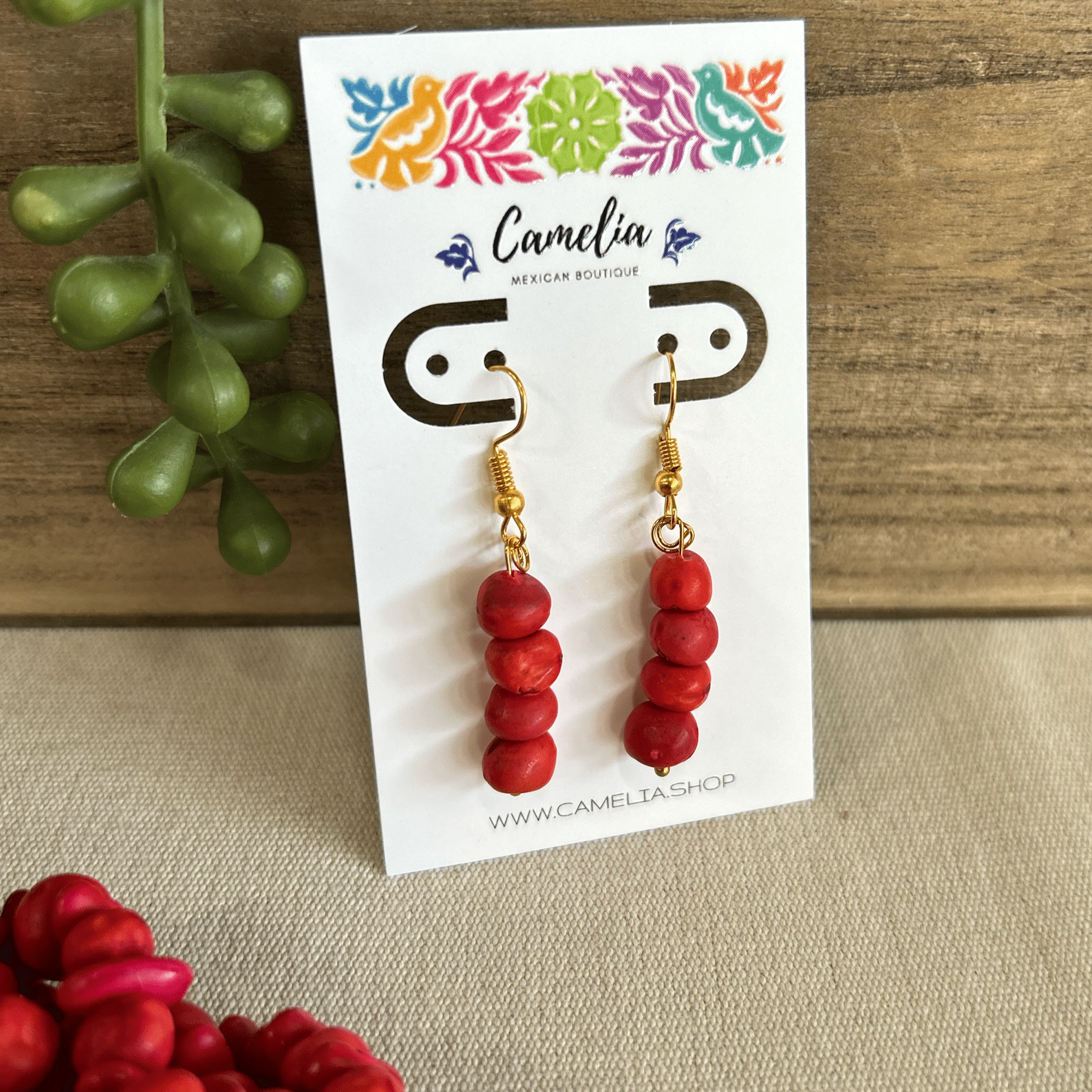 Mexican Seed Braided Necklace Heart set