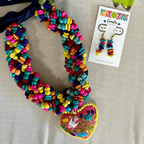 Mexican Seed Necklace San Antonino Heart