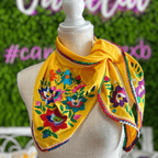 Mexican Silk Embroidered Scarf Mexican Silk Embroidered Scarf