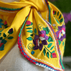 Mexican Silk Embroidered Scarf Mexican Silk Embroidered Scarf