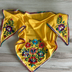 Mexican Silk Embroidered Scarf Mexican Silk Embroidered Scarf