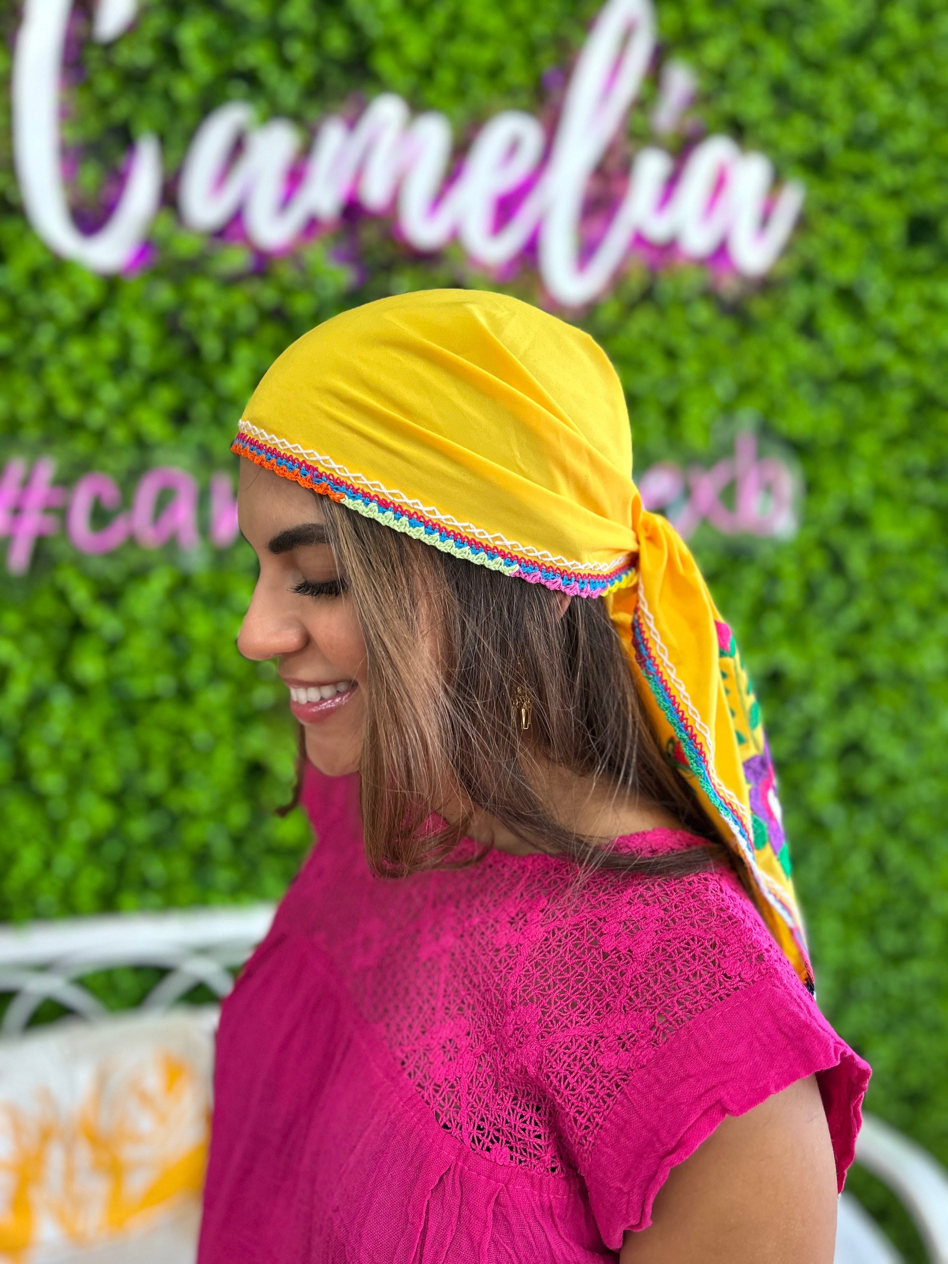 Mexican Silk Embroidered Scarf Mexican Silk Embroidered Scarf