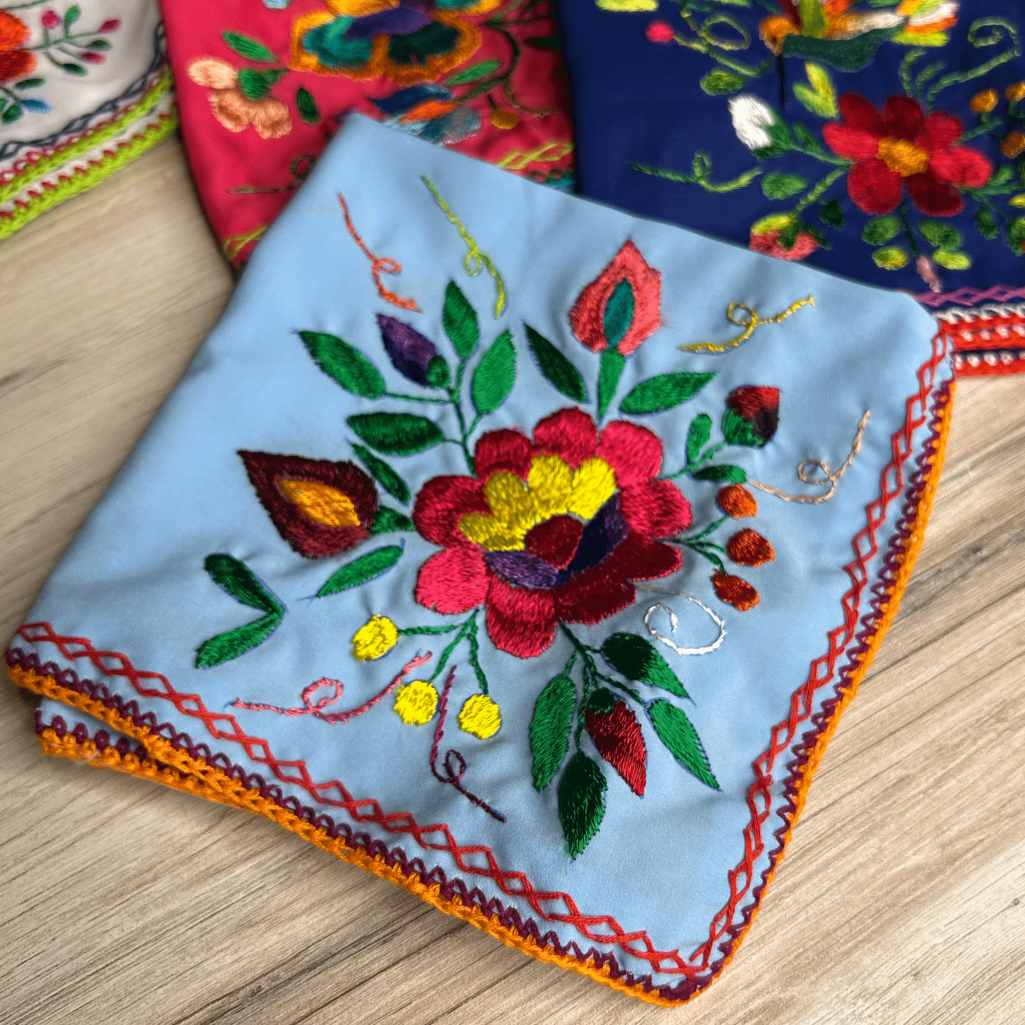 Mexican Silk Embroidered Wristlet Bracelet Mexican Silk Embroidered Wristlet Bracelet