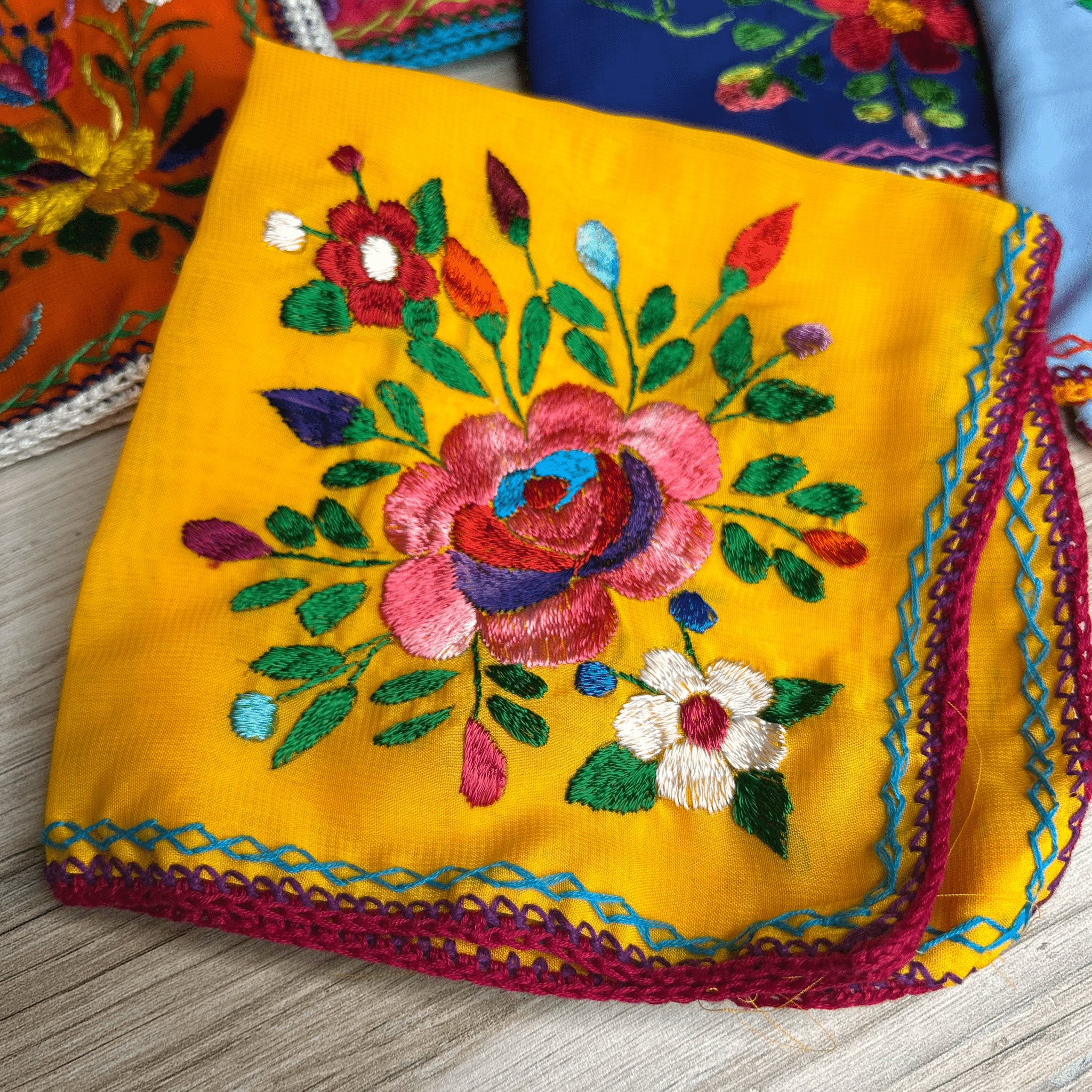 Mexican Silk Embroidered Wristlet Bracelet Mexican Silk Embroidered Wristlet Bracelet