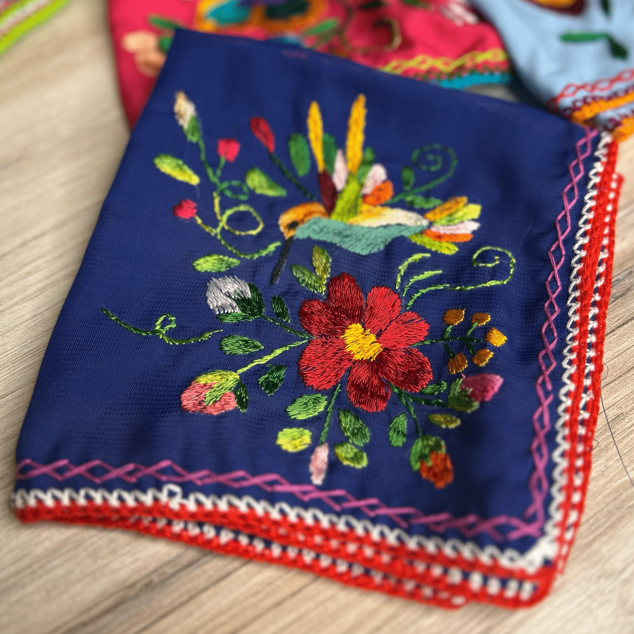 Mexican Silk Embroidered Wristlet Bracelet Mexican Silk Embroidered Wristlet Bracelet