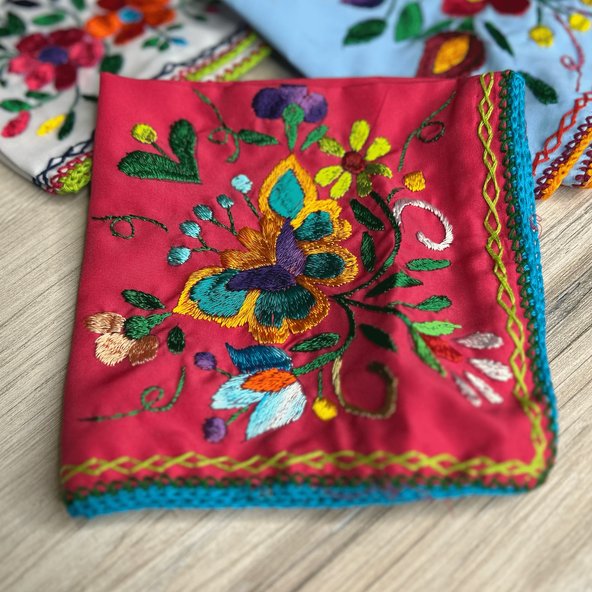 Mexican Silk Embroidered Wristlet Bracelet Mexican Silk Embroidered Wristlet Bracelet
