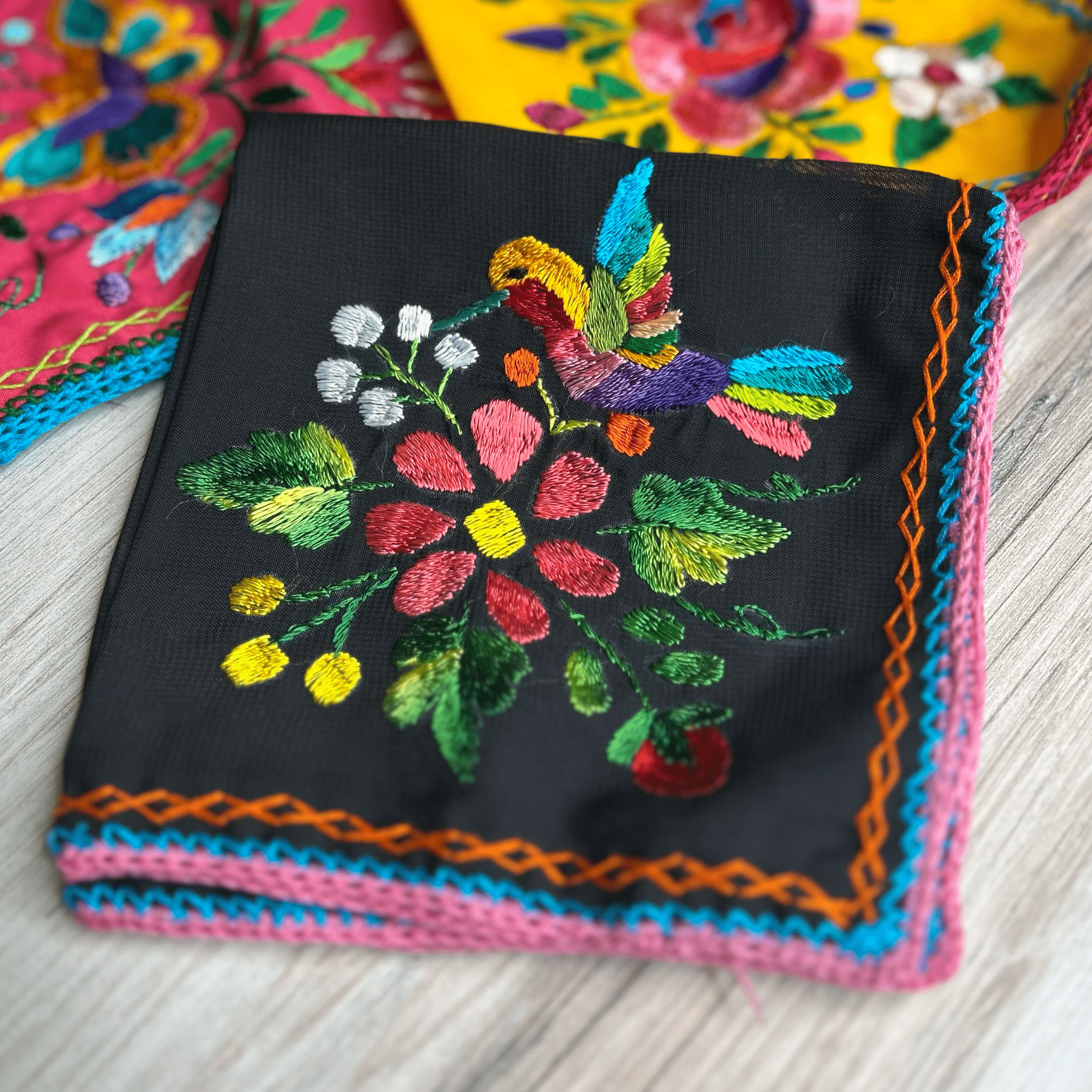 Mexican Silk Embroidered Wristlet Bracelet Mexican Silk Embroidered Wristlet Bracelet