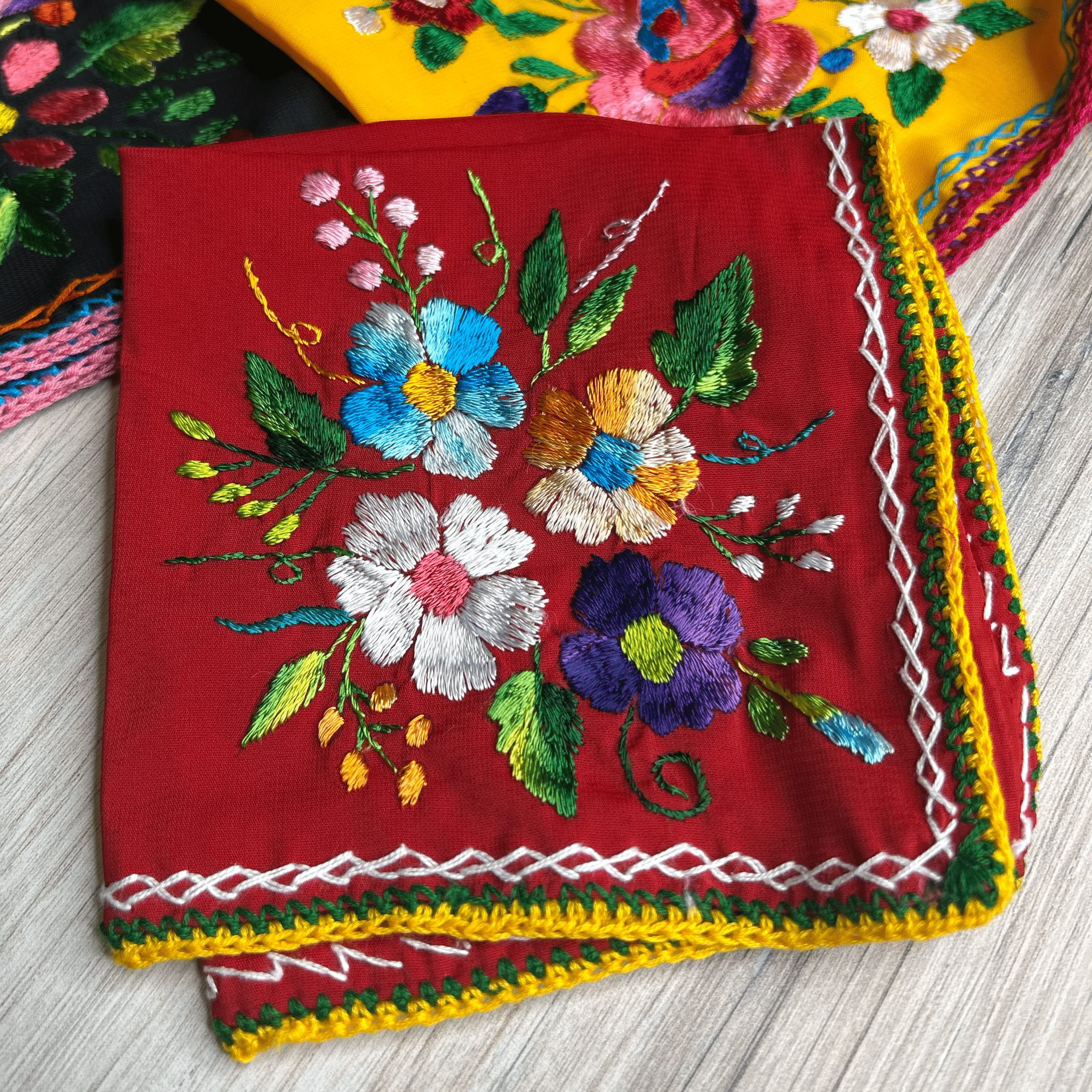 Mexican Silk Embroidered Wristlet Bracelet Mexican Silk Embroidered Wristlet Bracelet