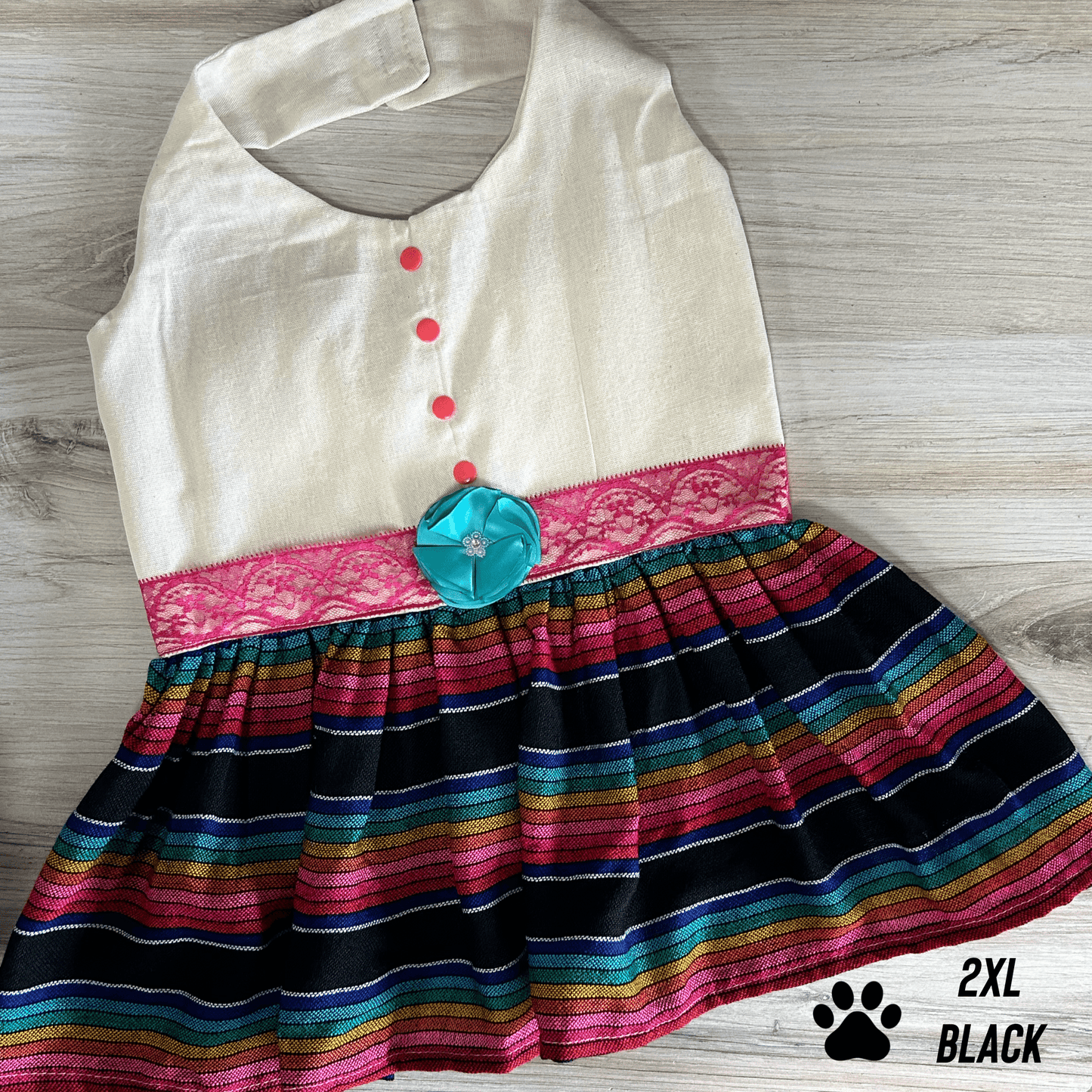 Mexican Style Dog Dress - Halter