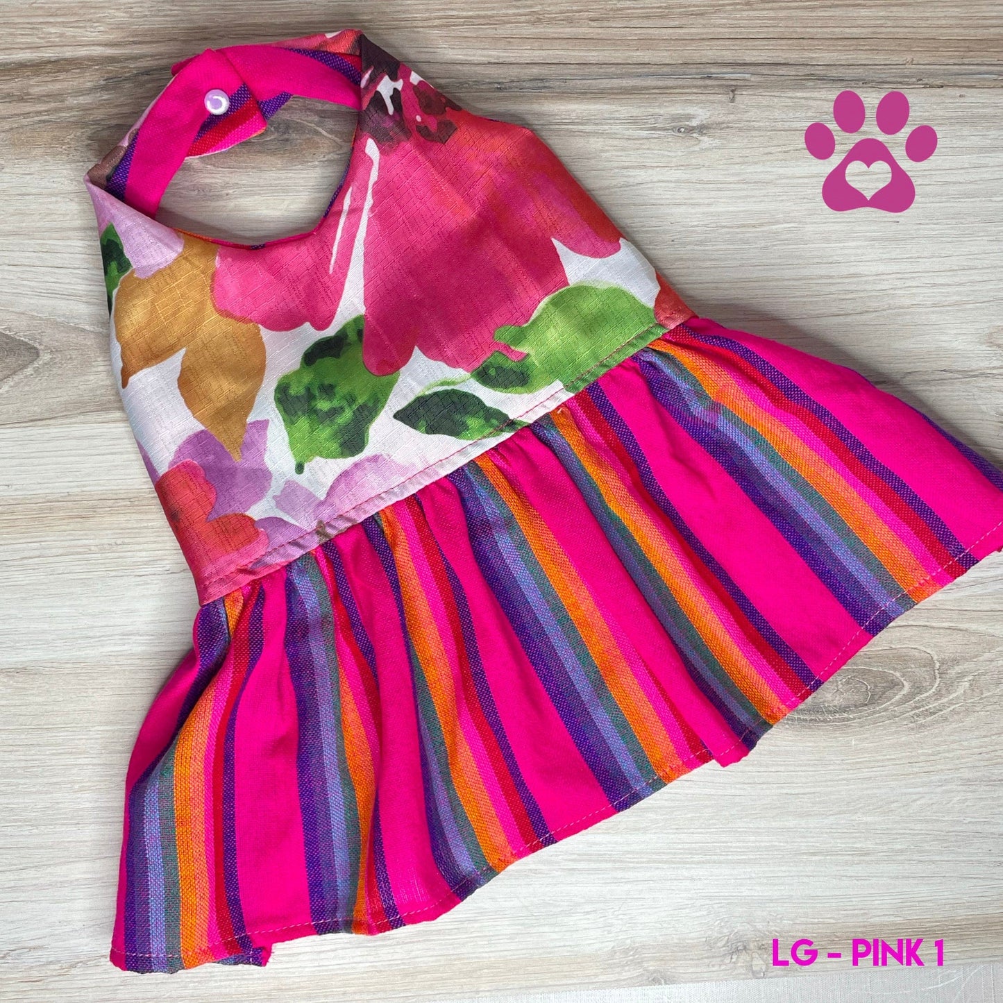 Mexican Style Dog Dress - Halter Roses