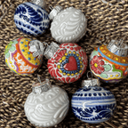 Mexican Talavera Christmas Ornament - Multi Mexican Talavera Christmas Ornament - Multi