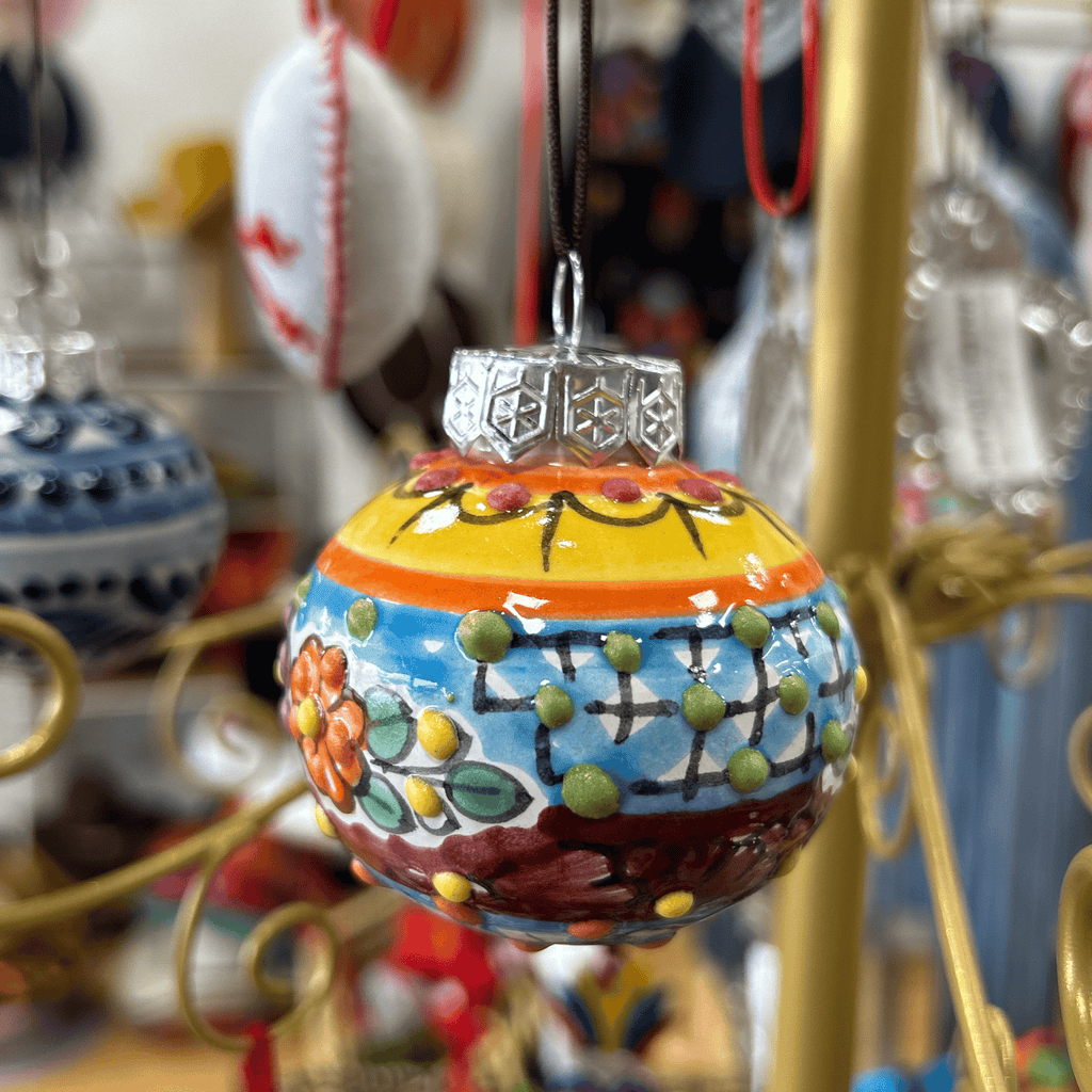 Mexican Talavera Christmas Ornament - Multi Mexican Talavera Christmas Ornament - Multi