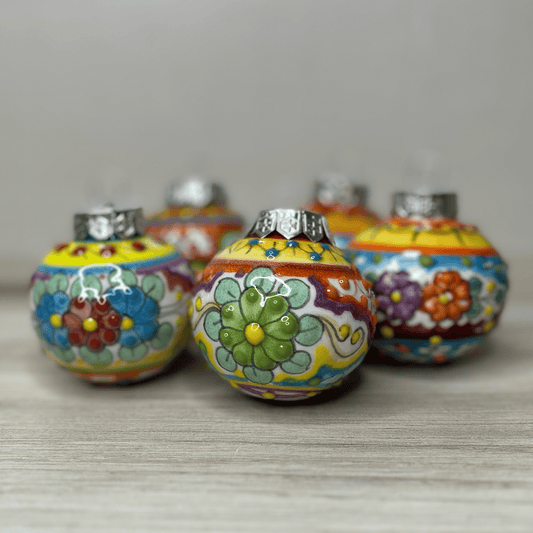 Mexican Talavera Christmas Ornament - Multi Mexican Talavera Christmas Ornament - Multi