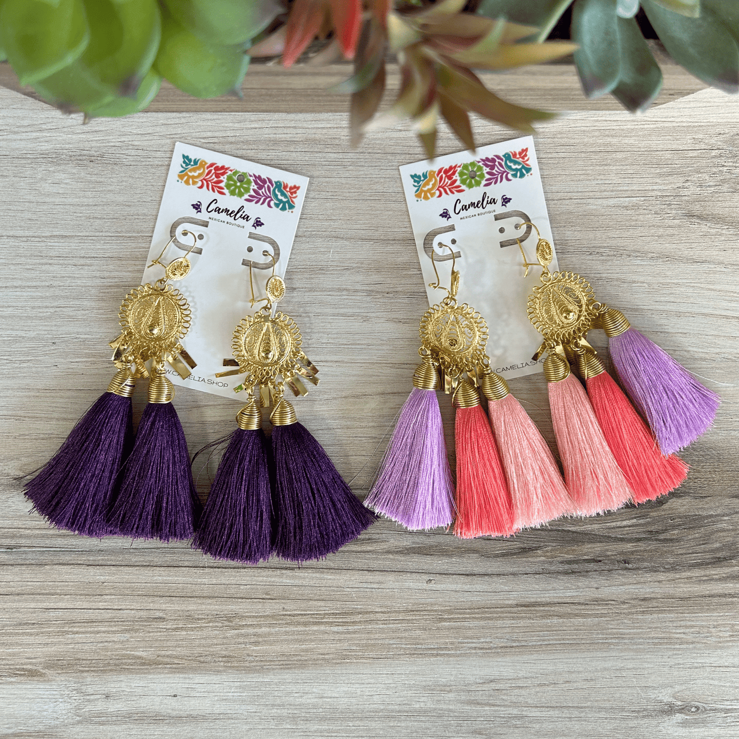 Mexican Tassel Earrings - Filigree