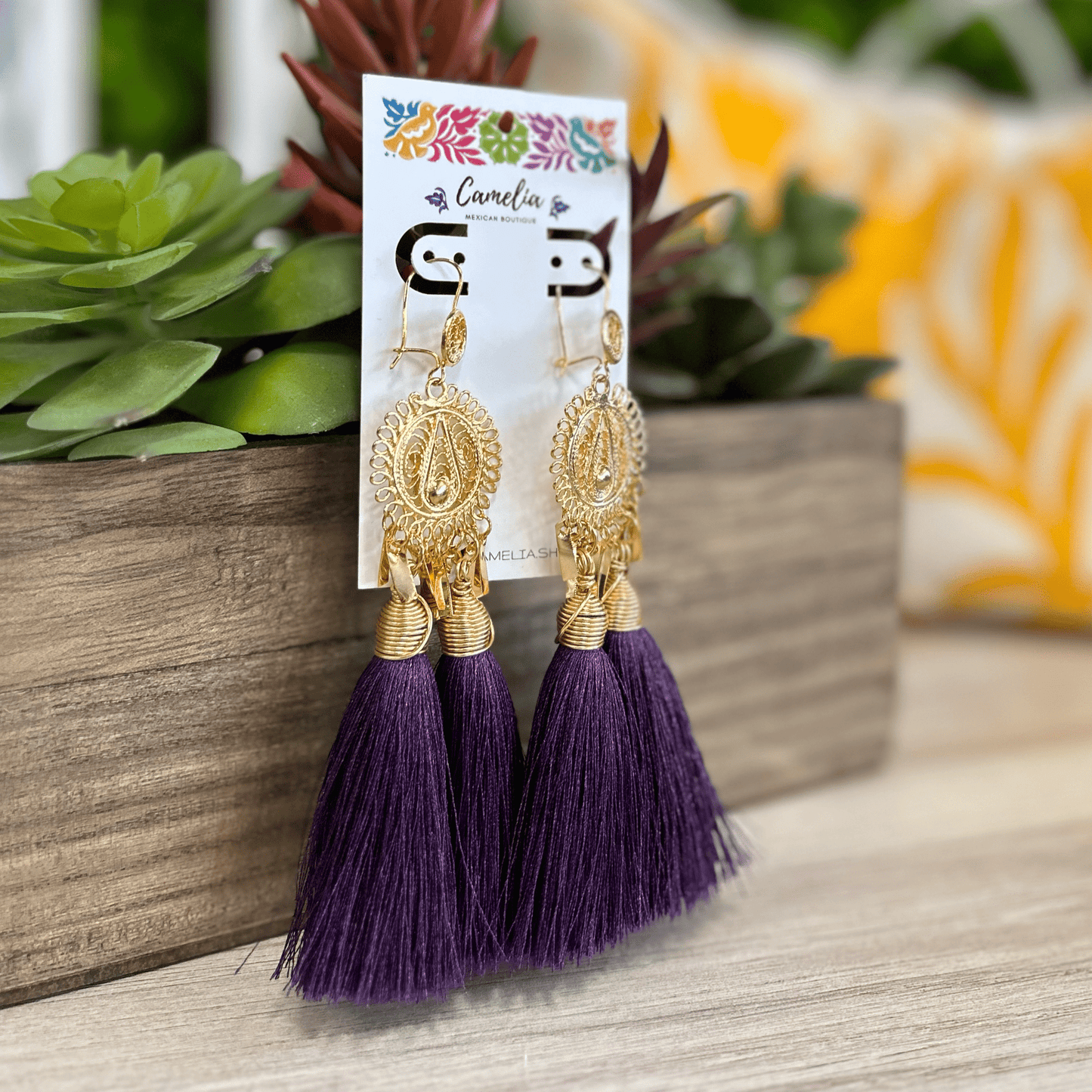 Mexican Tassel Earrings - Filigree