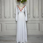 Mexican V-Neck Open Sleeve Maxi Dress - Daisy