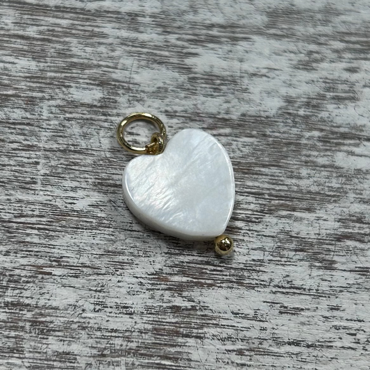Mother-of-Pearl Heart Charm Mother-of-Pearl Heart Charm | Handmade in Mexico | Camelia