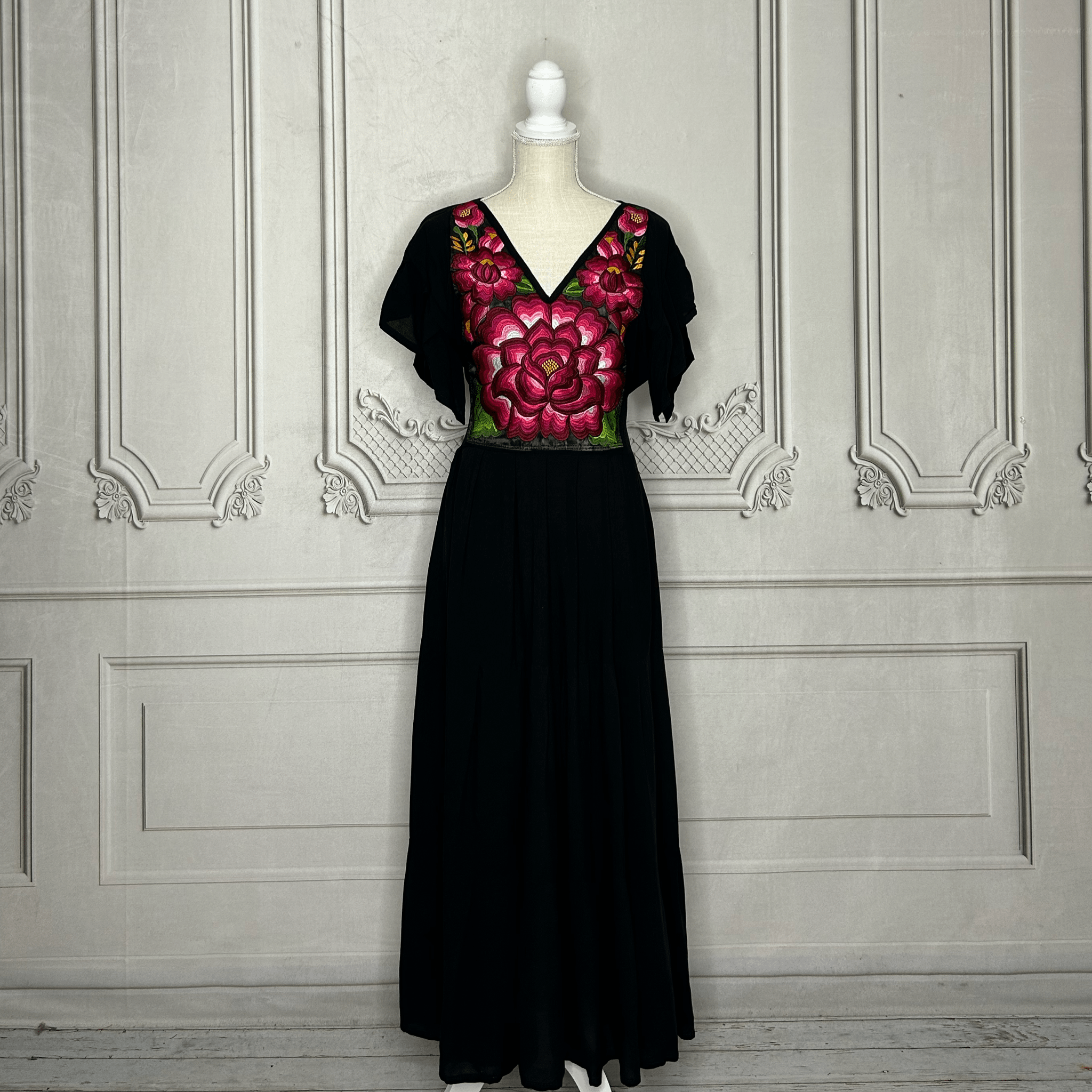 Oaxacan Butterfly Sleeve Tiered Midi Dress Oaxacan Butterfly Sleeve Tiered Midi Dress