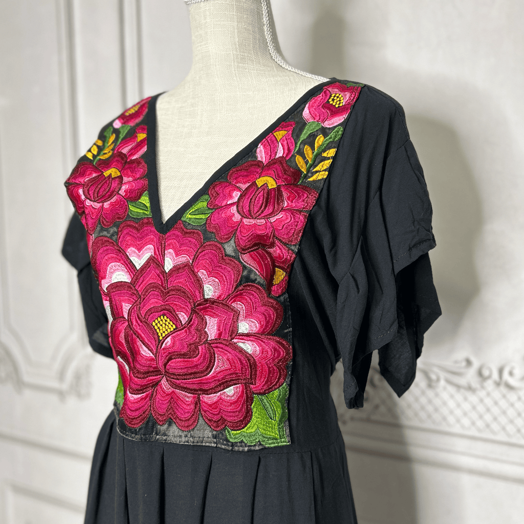 Oaxacan Butterfly Sleeve Tiered Midi Dress Oaxacan Butterfly Sleeve Tiered Midi Dress