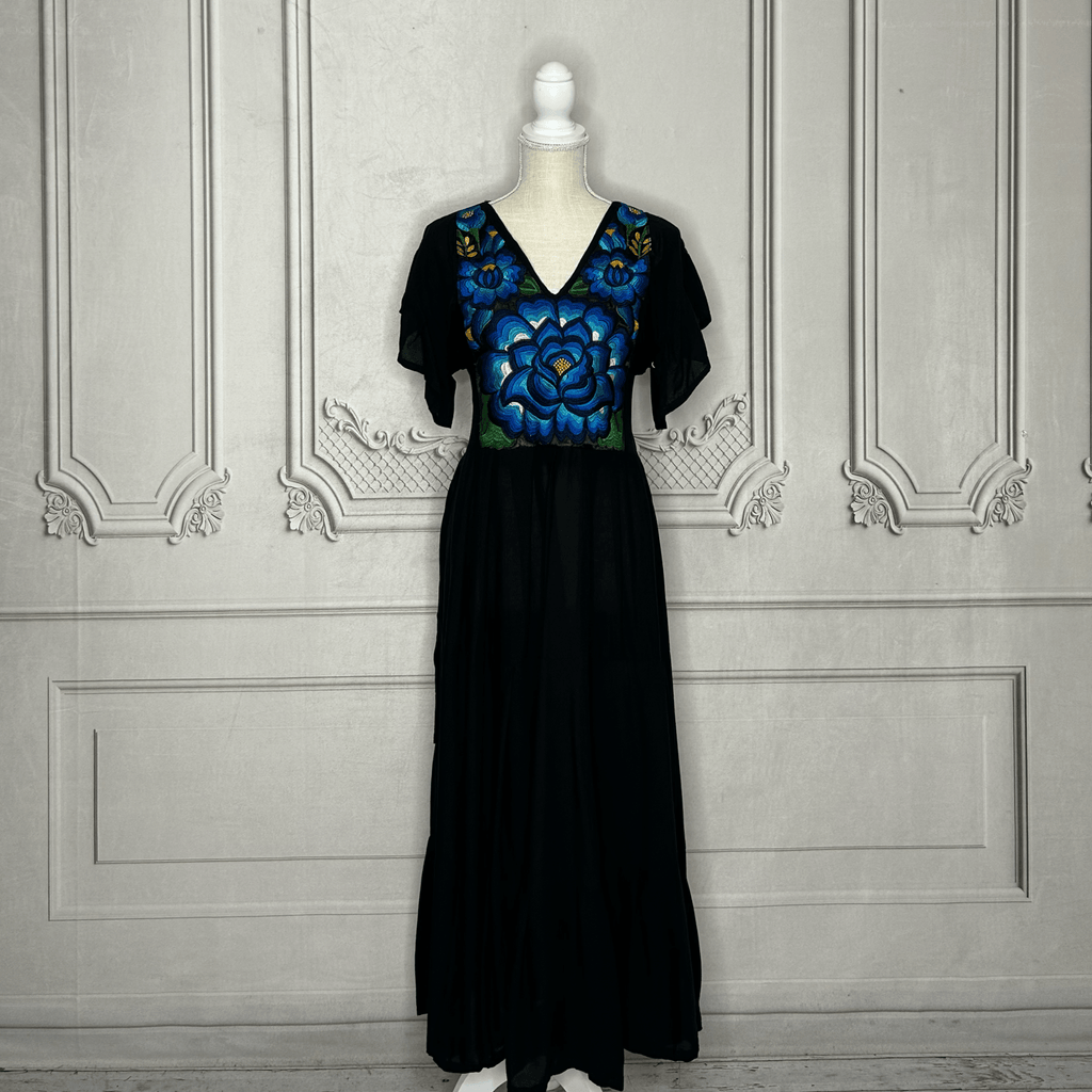 Oaxacan Butterfly Sleeve Tiered Midi Dress Oaxacan Butterfly Sleeve Tiered Midi Dress