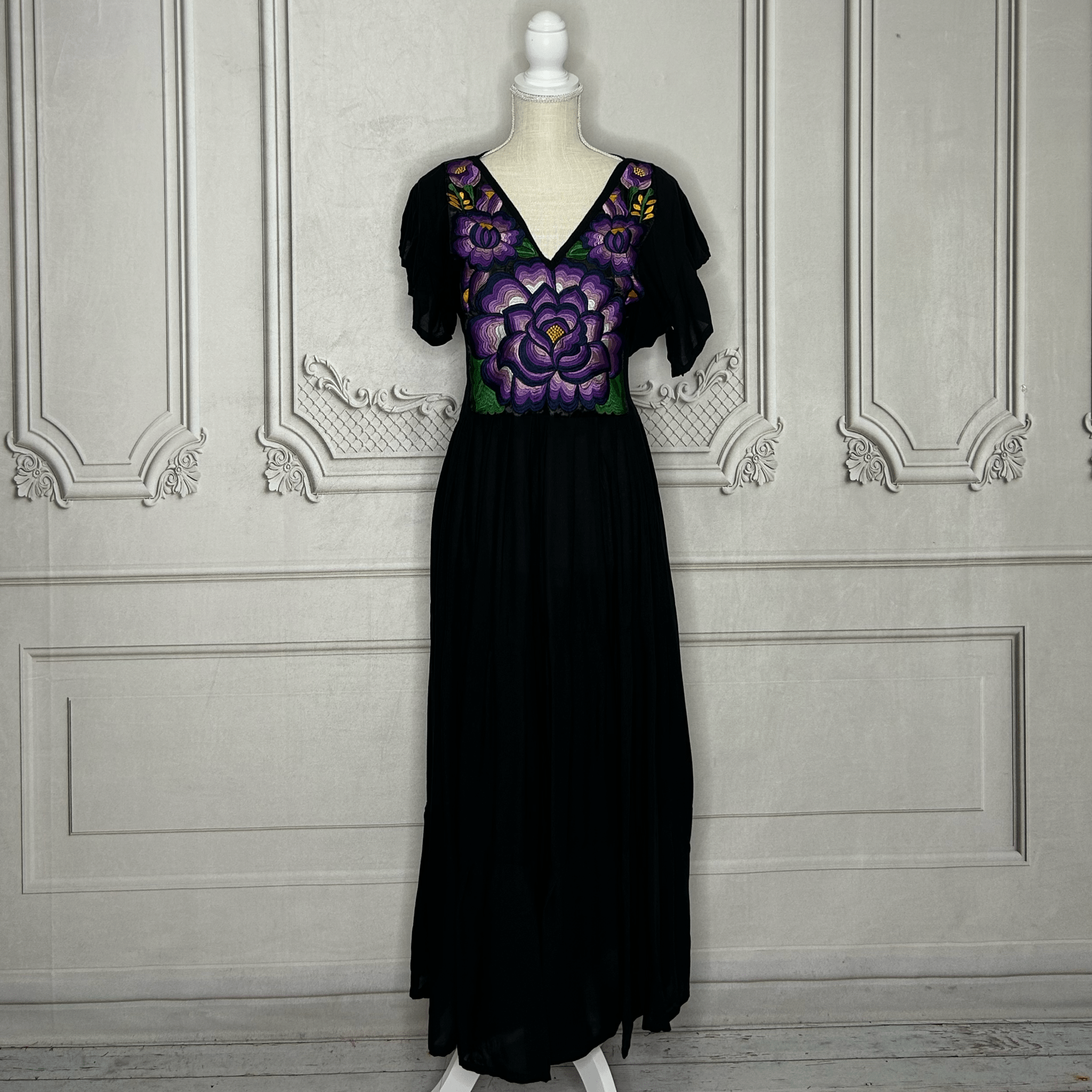 Oaxacan Butterfly Sleeve Tiered Midi Dress Oaxacan Butterfly Sleeve Tiered Midi Dress