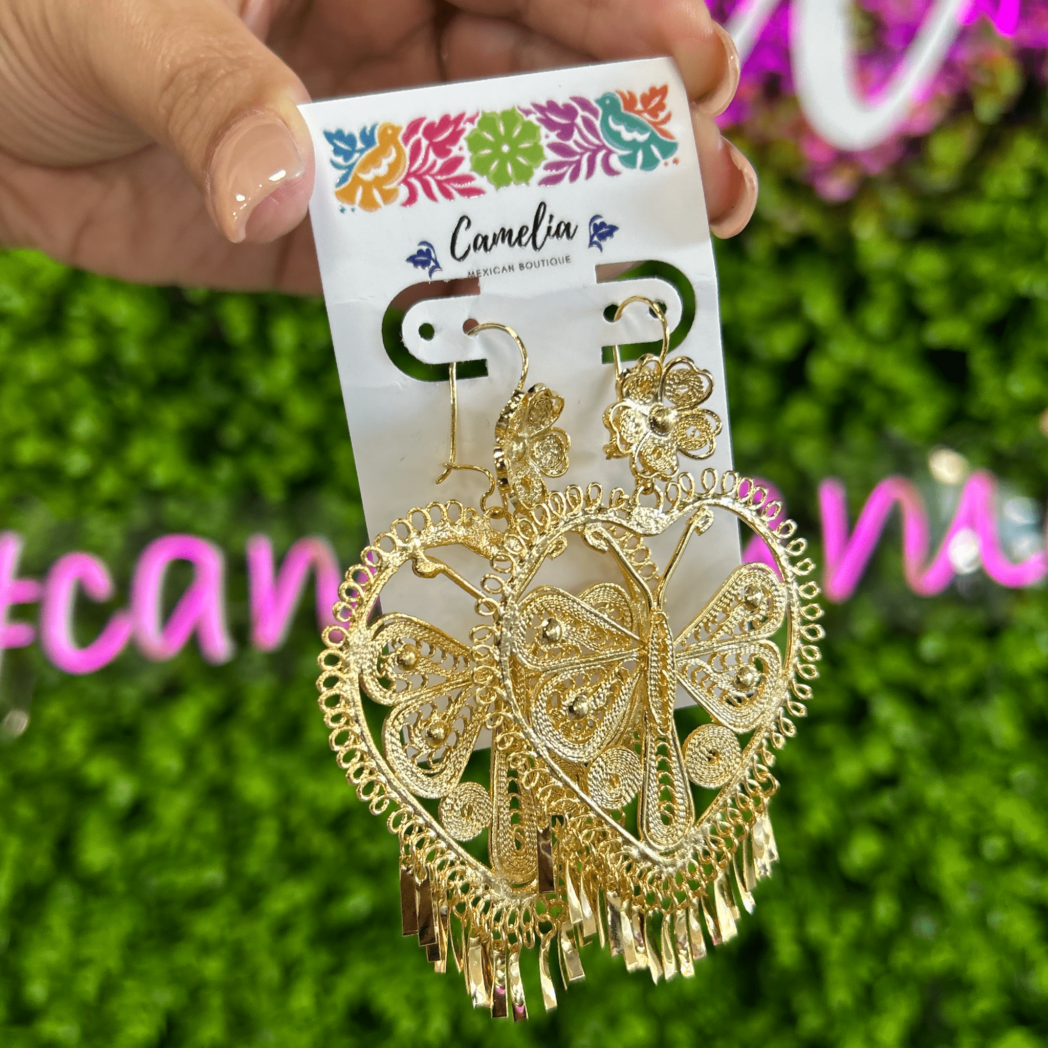 Oaxacan Filigree Earrings - Dragonfly - XLarge Oaxacan Filigree Earrings - Dragonfly - XLarge