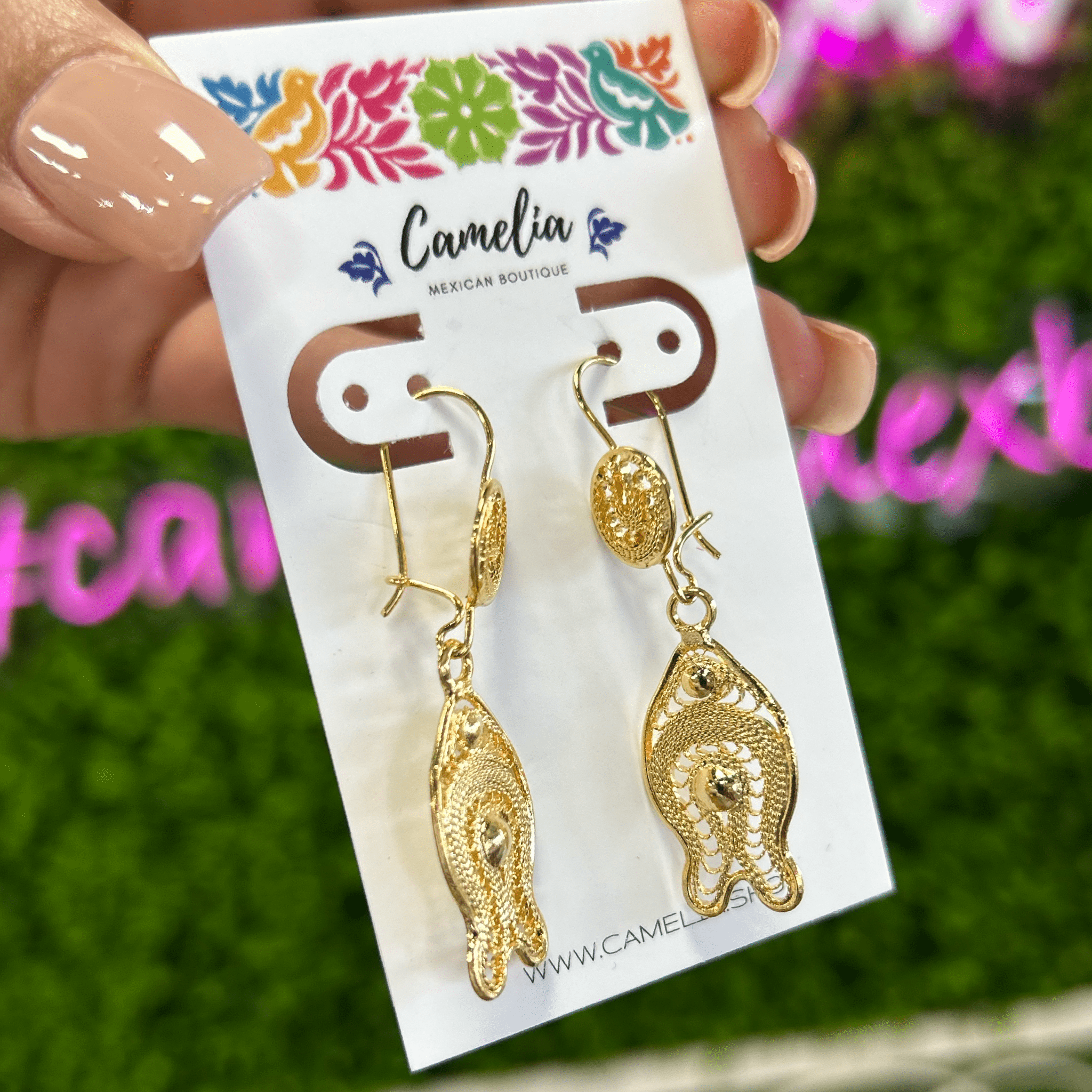 Oaxacan Filigree Earrings - Fish - Small Oaxacan Filigree Earrings - Fish - Small