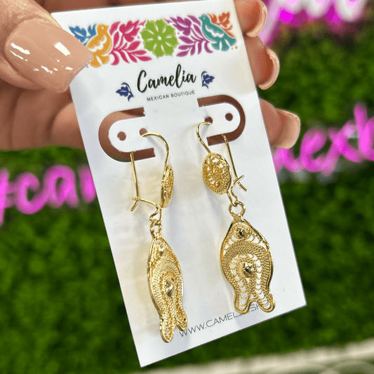 Oaxacan Filigree Earrings - Fish - Small Oaxacan Filigree Earrings - Fish - Small