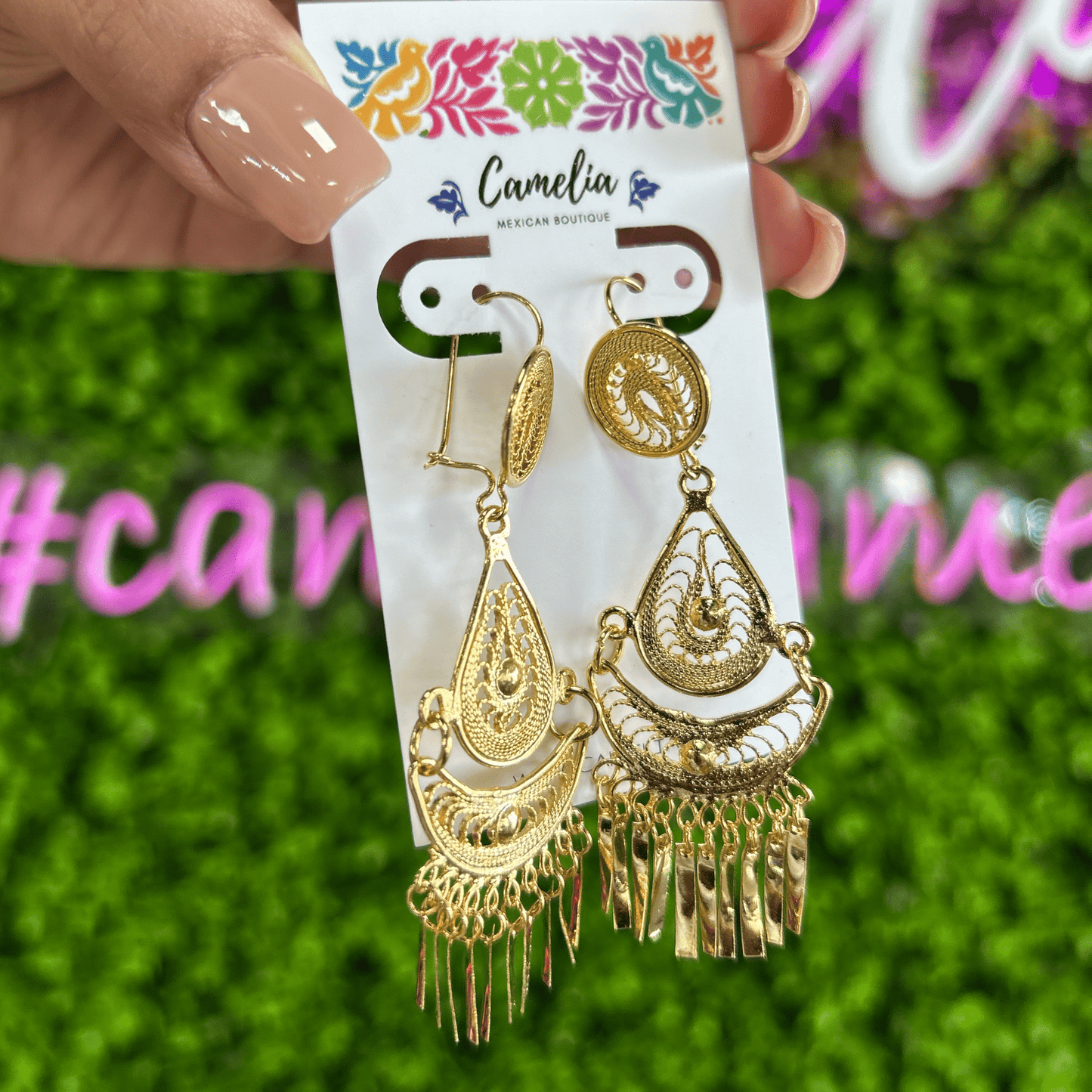 Oaxacan Filigree Earrings - Half Mood Drop - Medium Oaxacan Filigree Earrings - Half Mood Drop - Medium