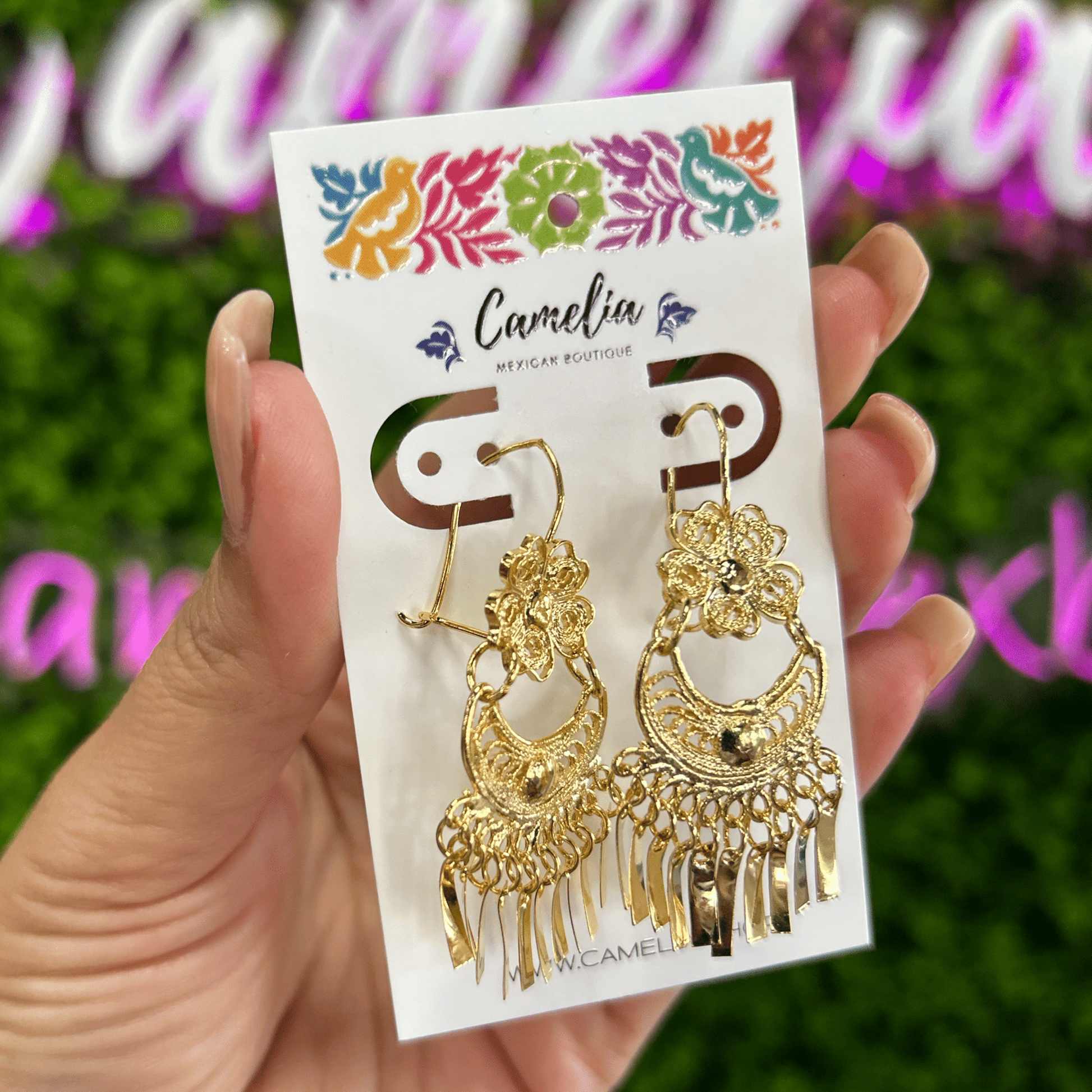 Oaxacan Filigree Earrings - Half Moon - Small Oaxacan Filigree Earrings - Half Moon - Small