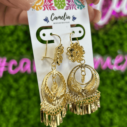 Oaxacan Filigree Earrings - Round Paisley- Medium Oaxacan Filigree Earrings - Round Paisley- Medium